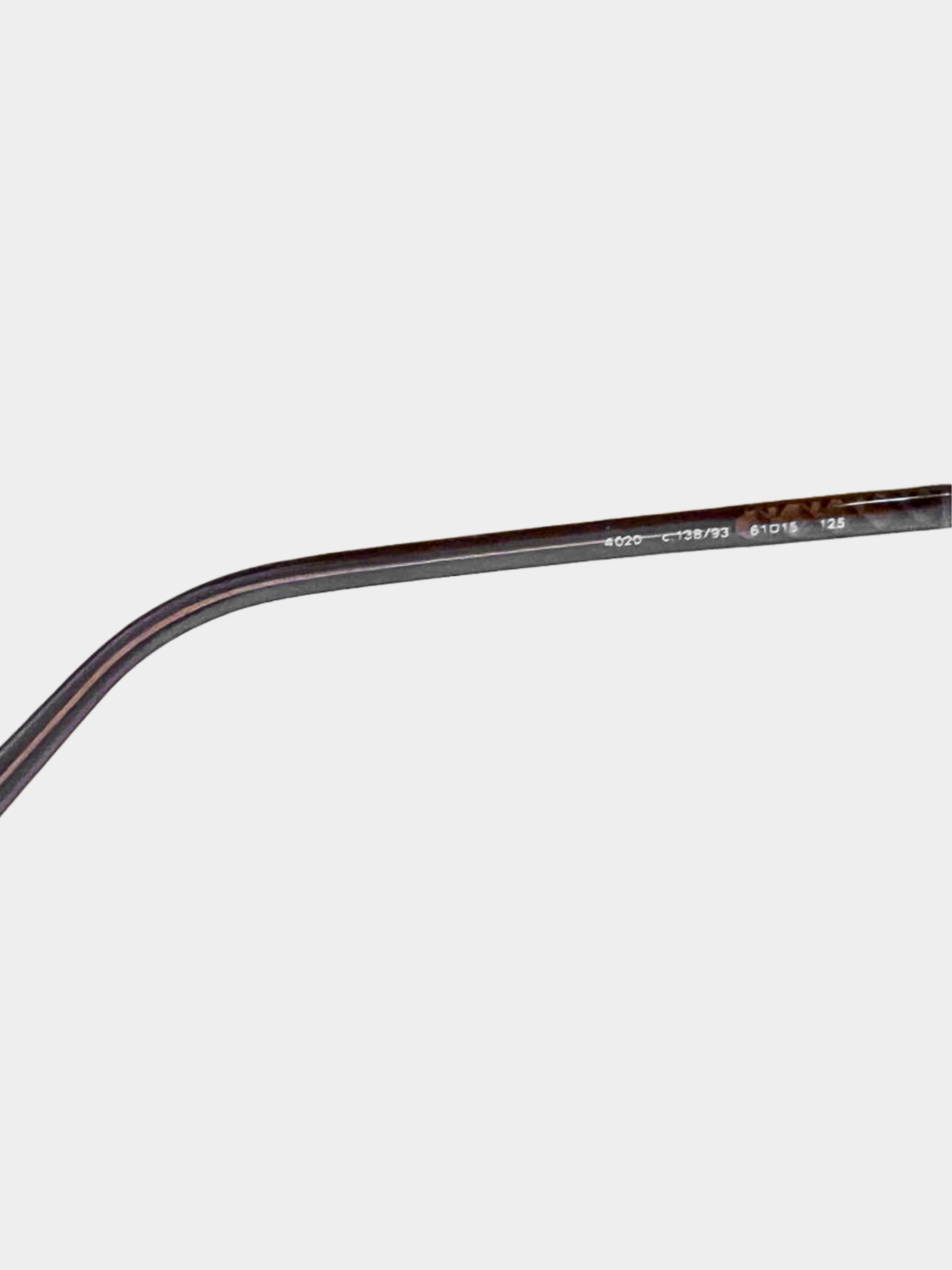 Chanel 2000s Khaki and Gold 4020 Oval Sunglasses - Image 4