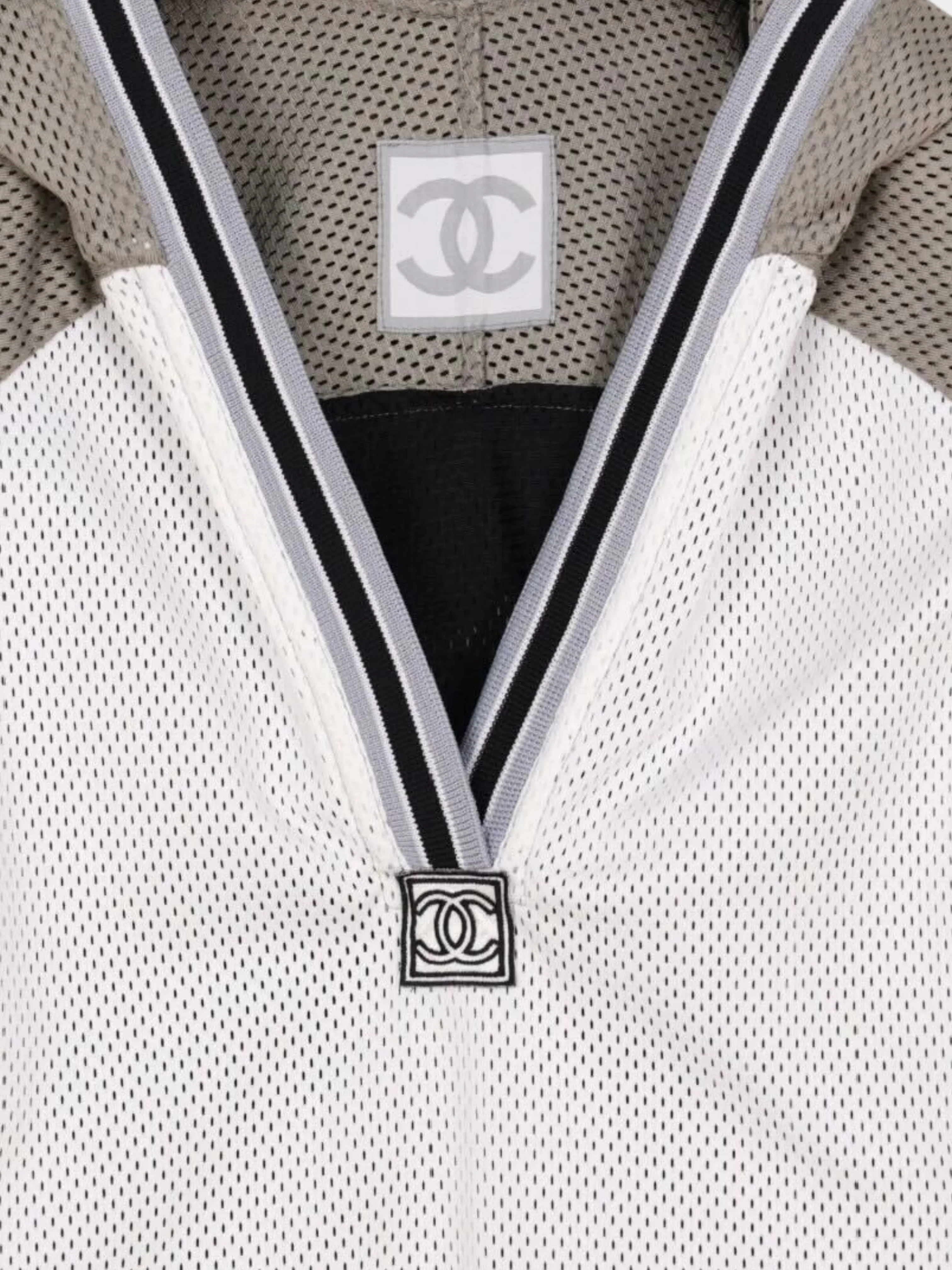 Chanel 2000s Monochrome Mesh Sport Top - Image 4