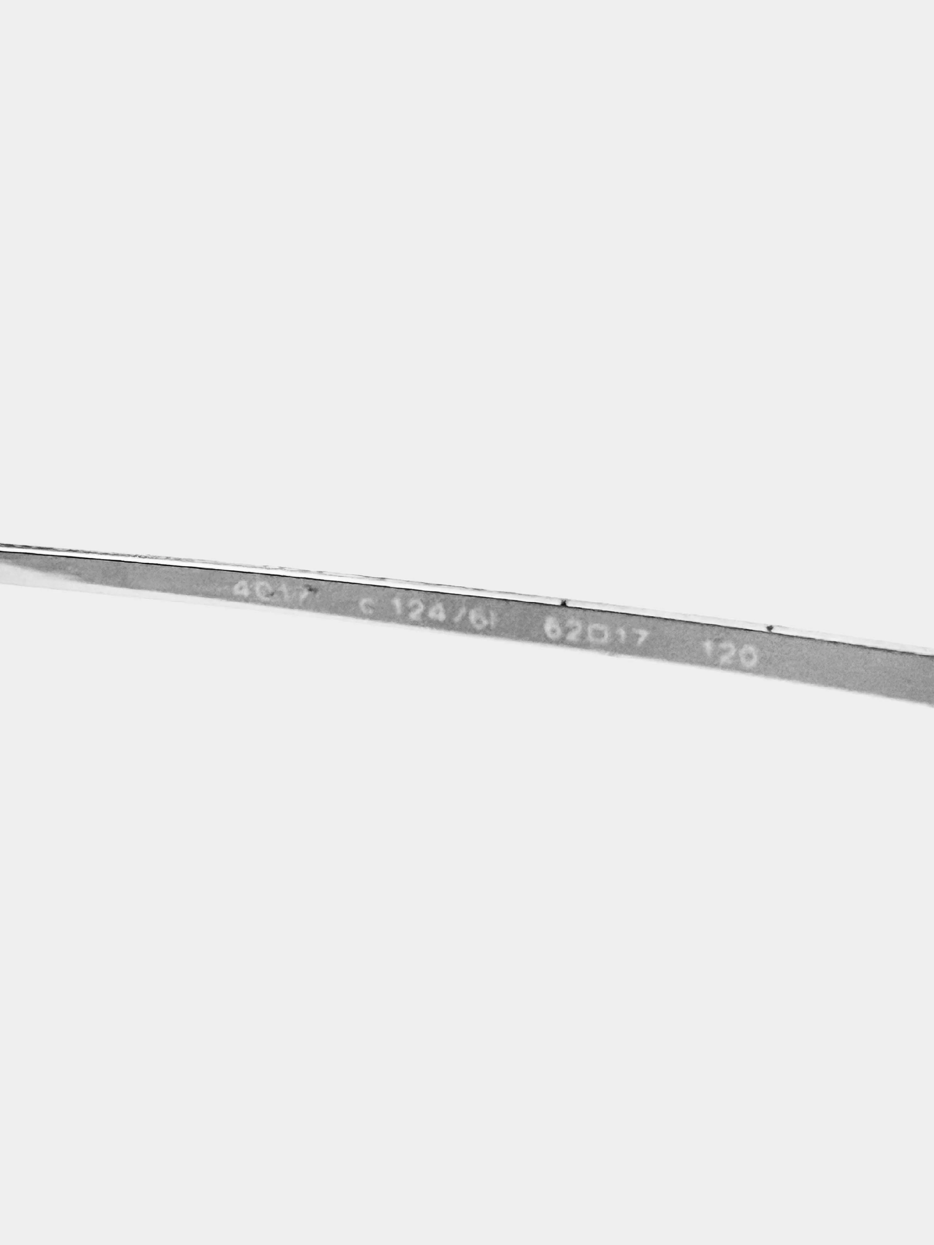 Chanel 2000s Pink Rectangular Rimless CC 4017 Sunglasses - Image 4