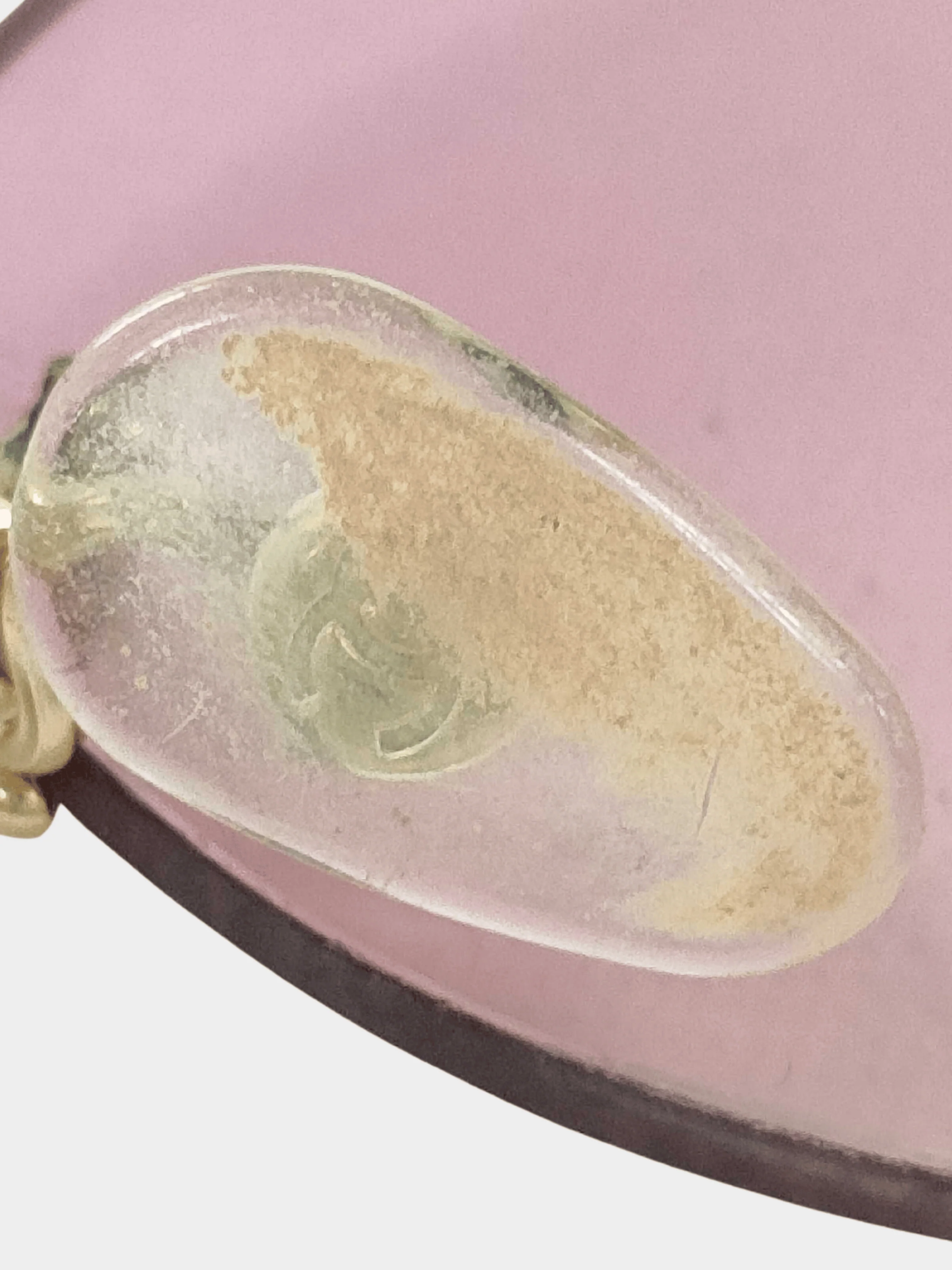 Chanel 2000s Pink Rimless CC 4003 Oval Sunglasses - Image 4