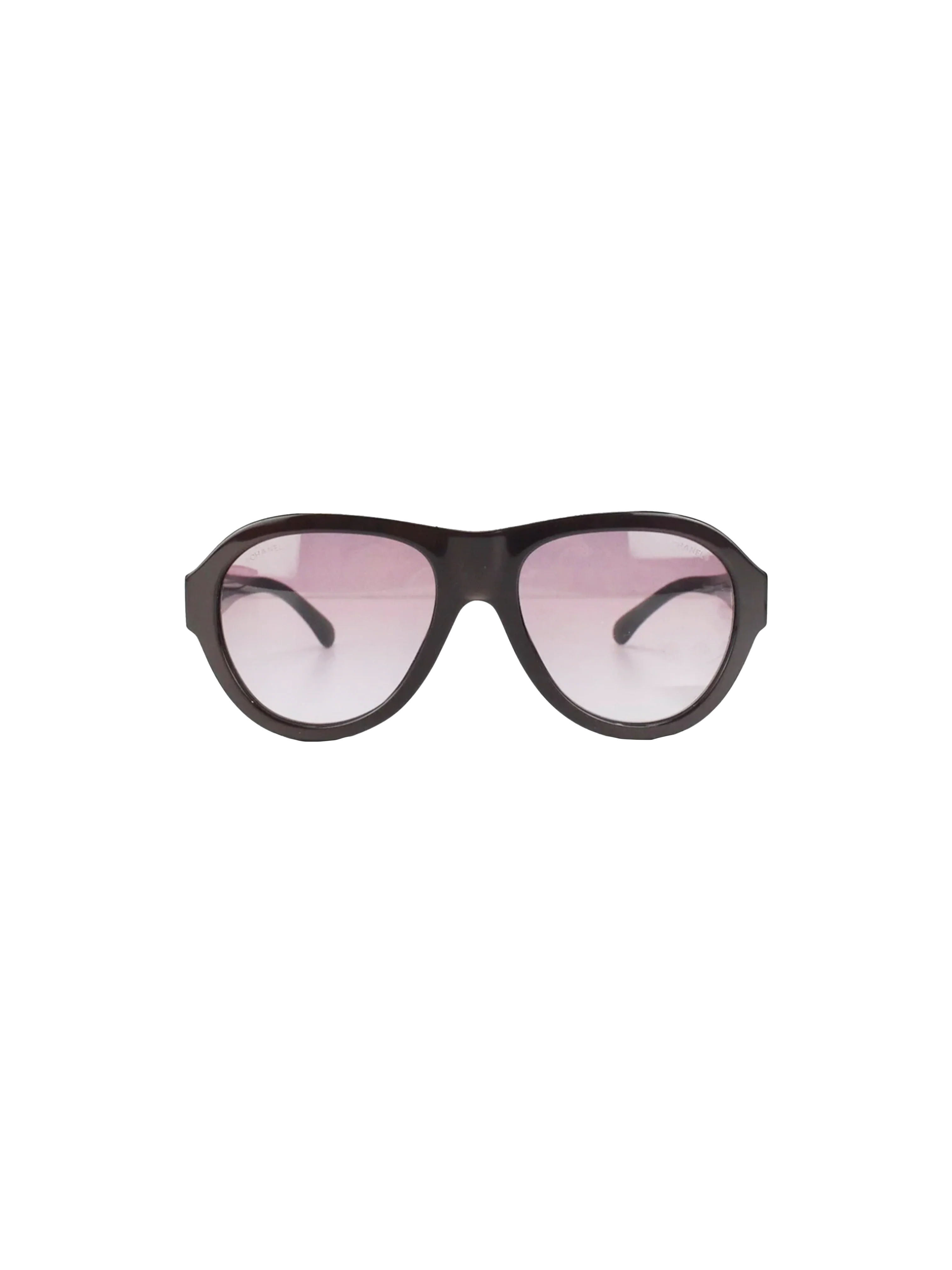 Chanel 2000s Purple Logo Sunglasses - Image 2