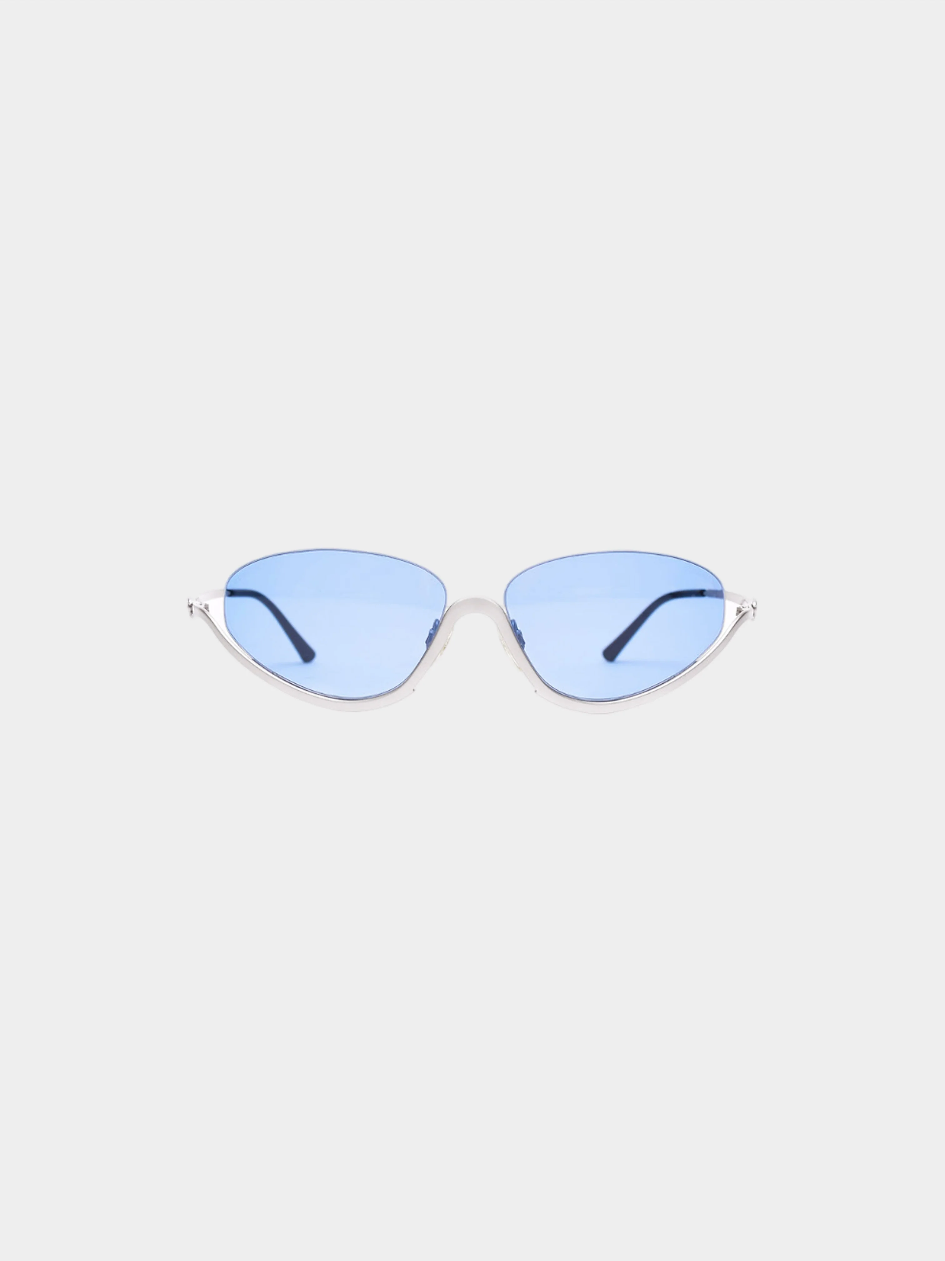 Chanel 2000s Rare Silver Lower Frame Sunglasses - Image 3