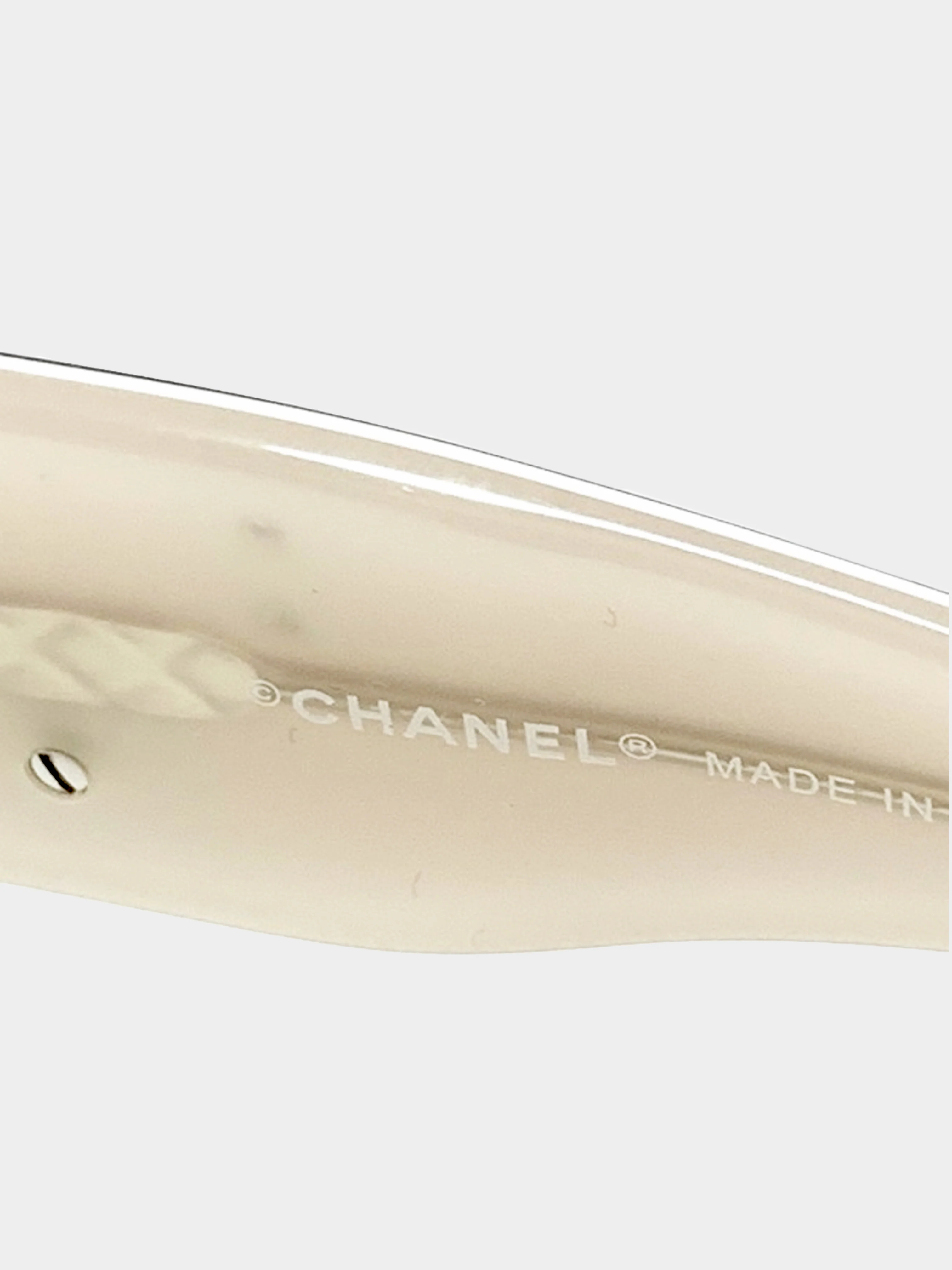 Chanel 2000s Red Camellia Oval Sunglasses - Image 6
