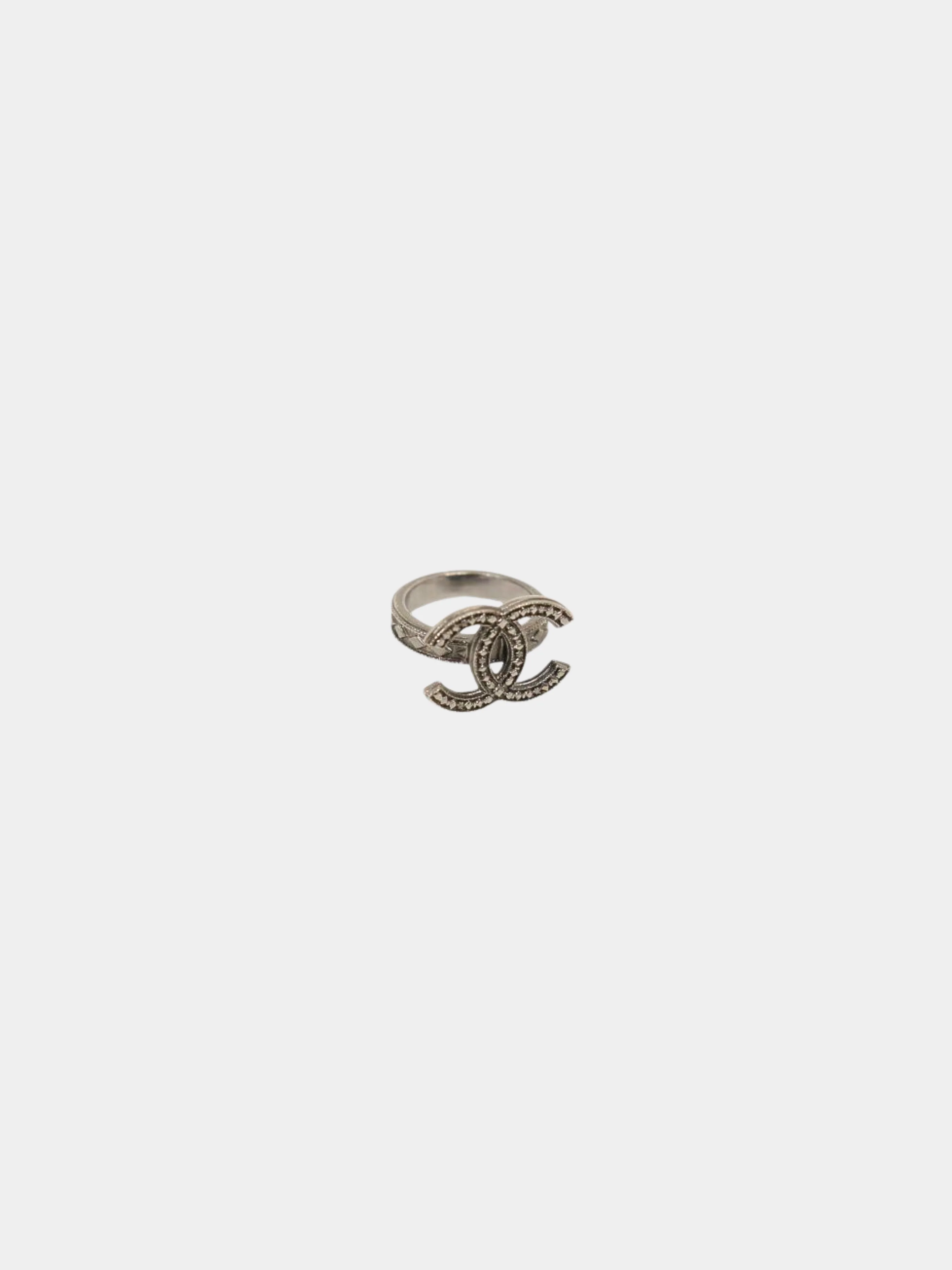 Chanel 2000s Silver COCO Ring