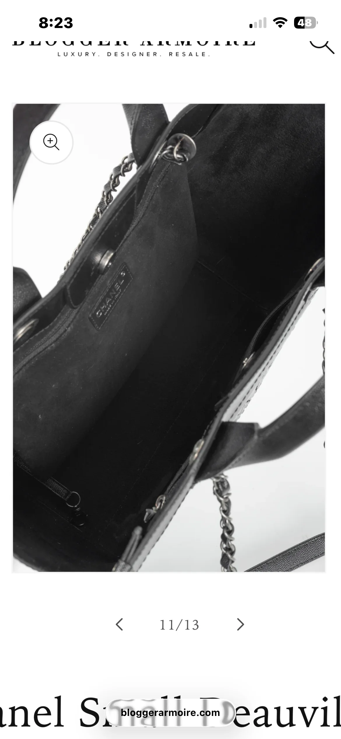 Chanel 2000s Small Deauville Black Caviar Studded Tote - Image 4