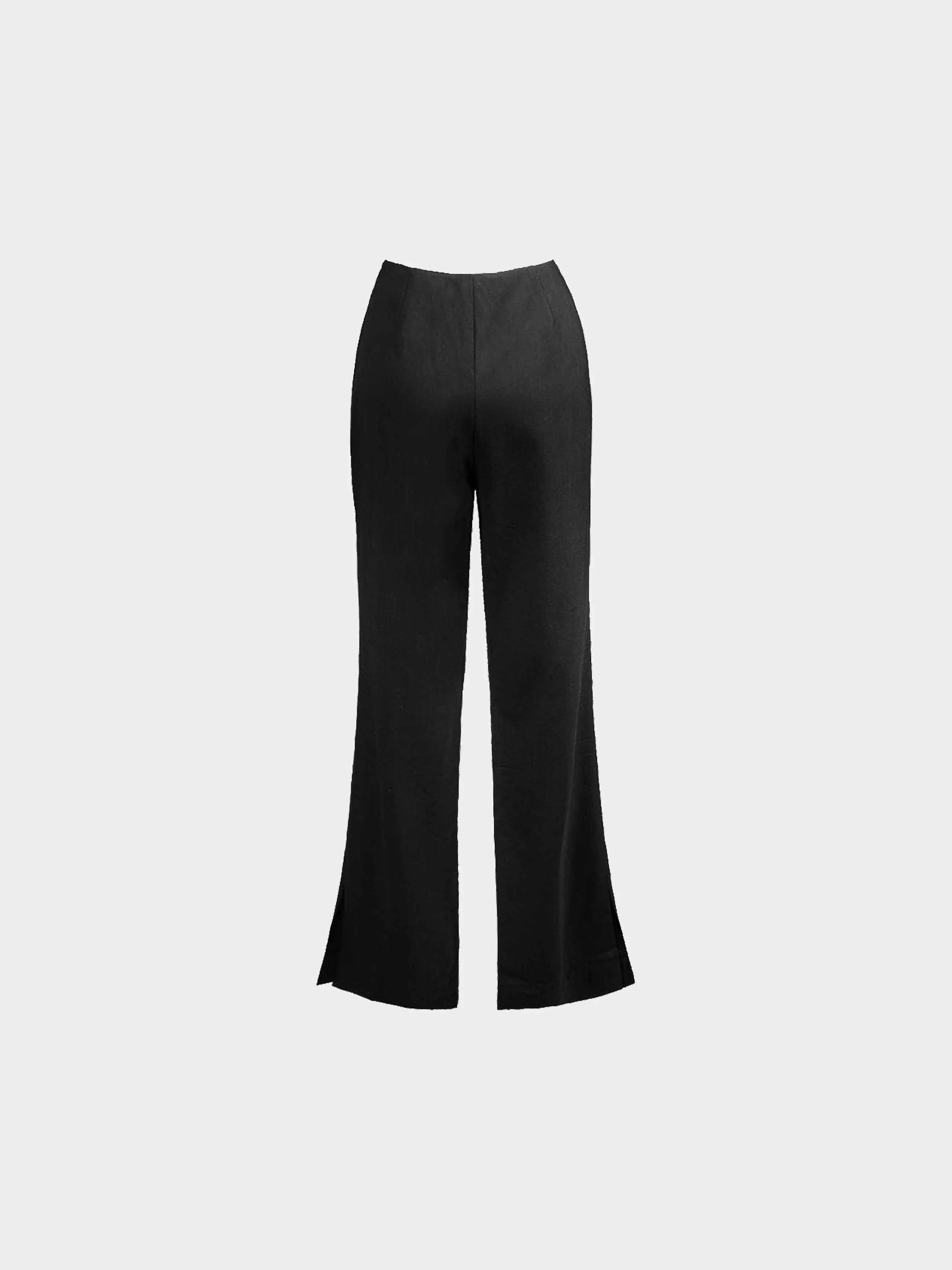 Chanel 2001 Black Escorial Wool Pants - Image 2