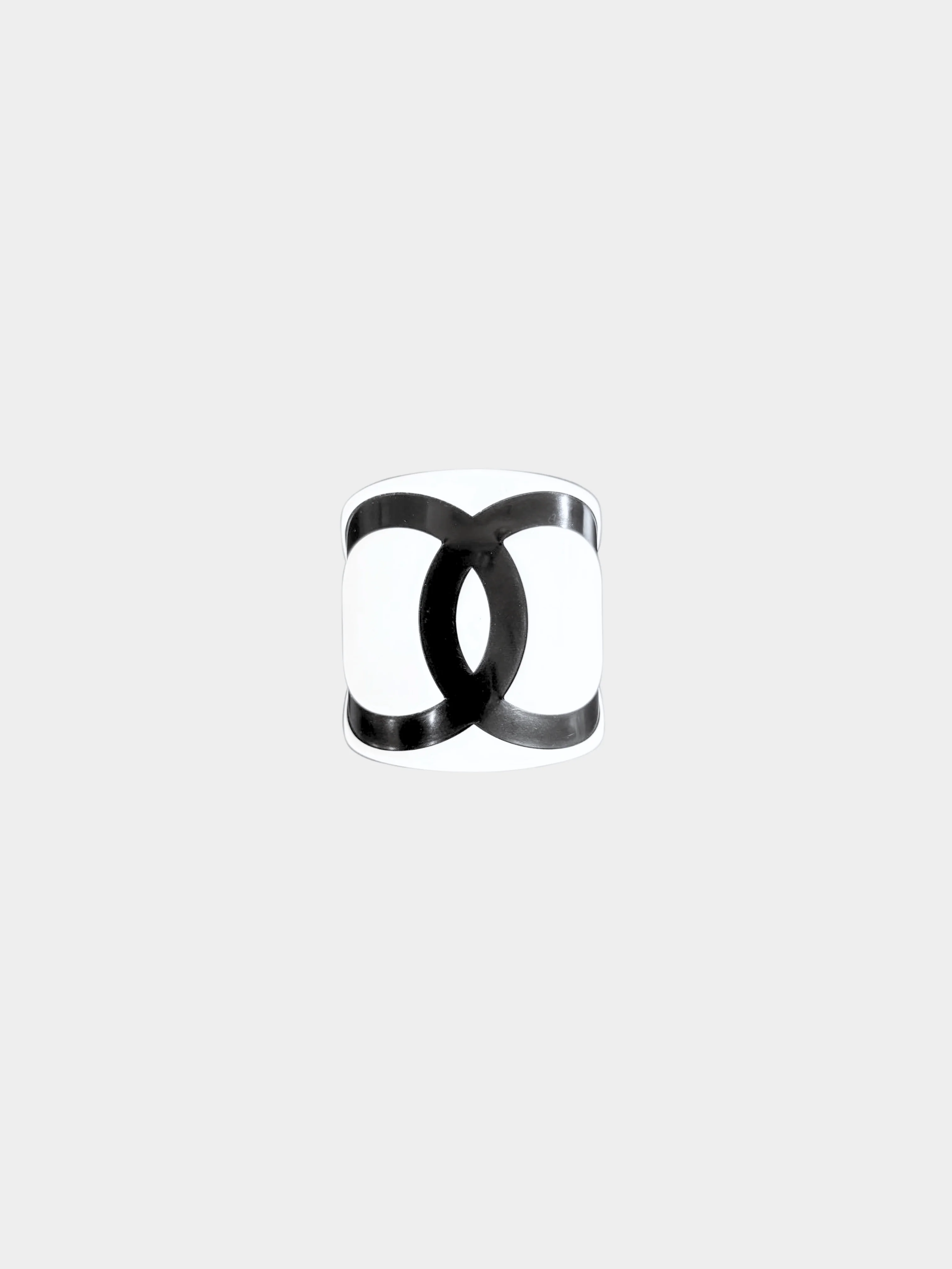 Chanel 2001 White and Black CC Resin Bangle