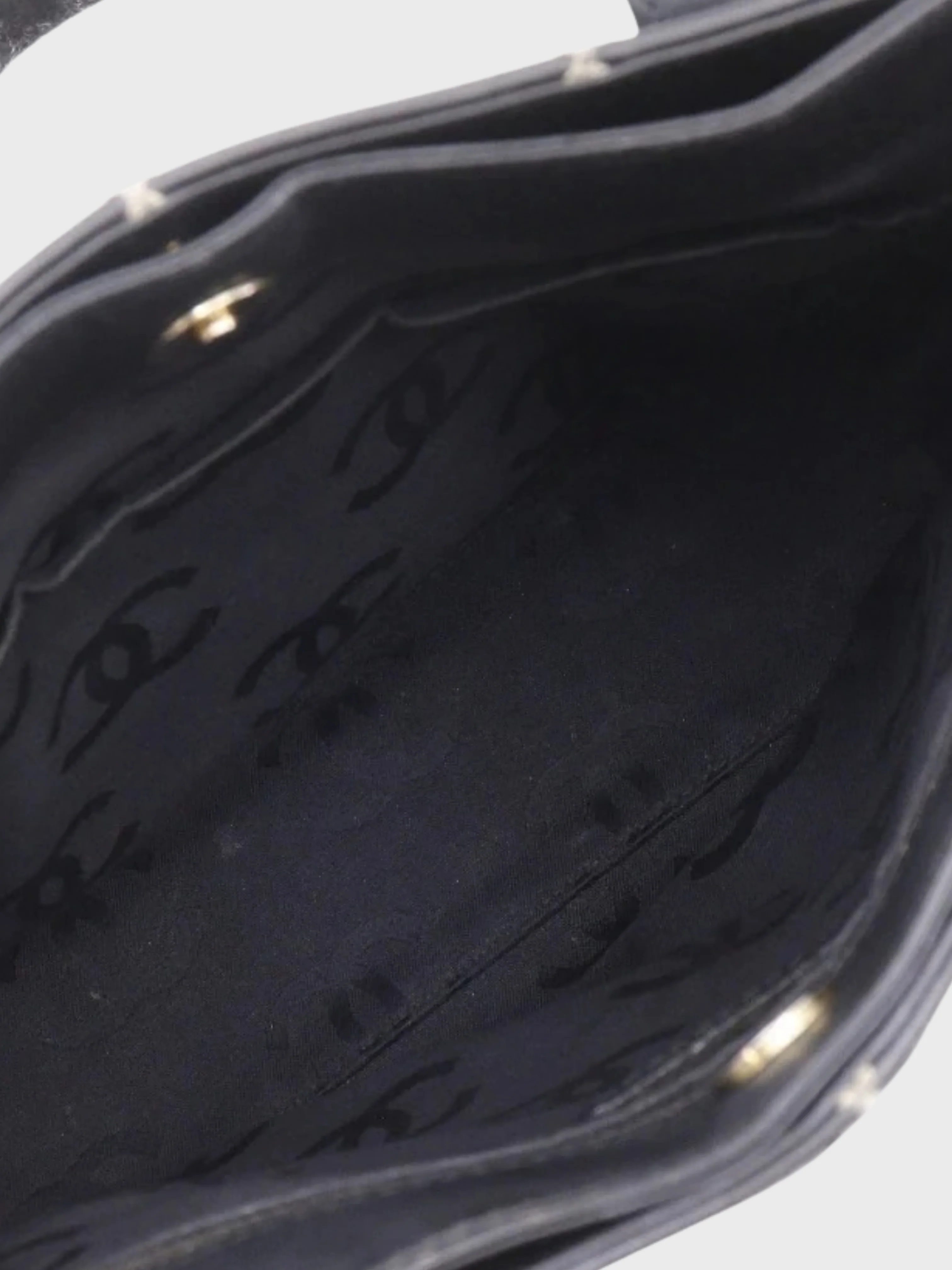 Chanel 2002 Black Leather Wild Stitch Tote Bag - Image 5