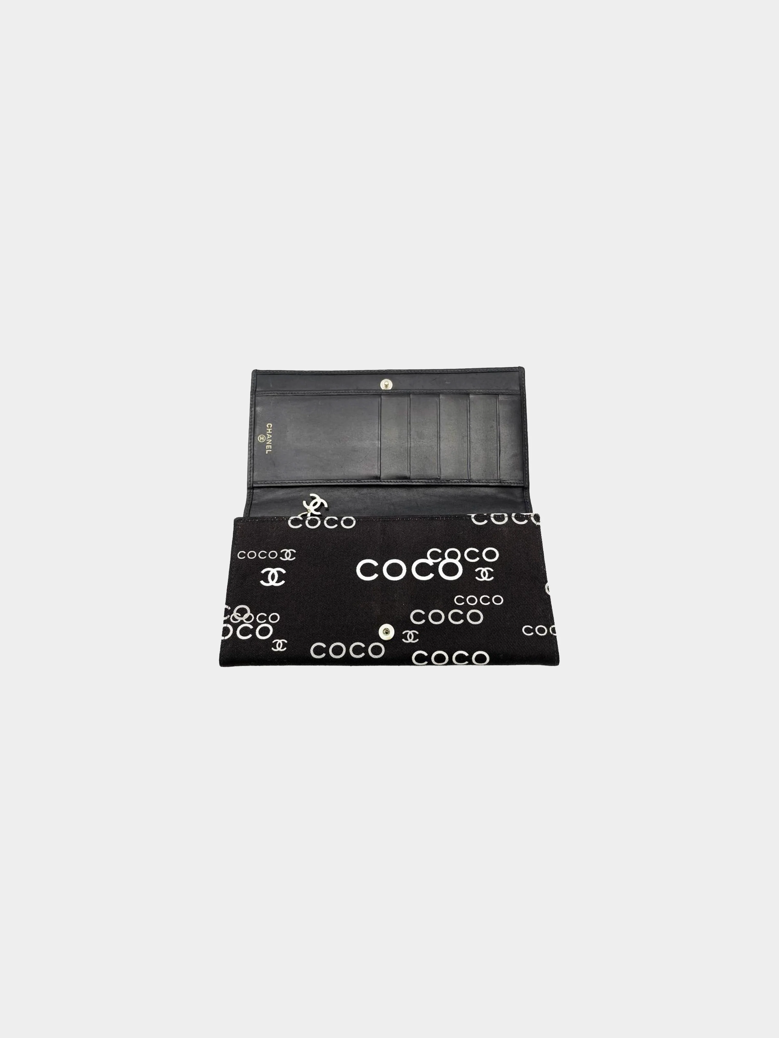Chanel 2002 Coco Canvas Wallet - Image 2