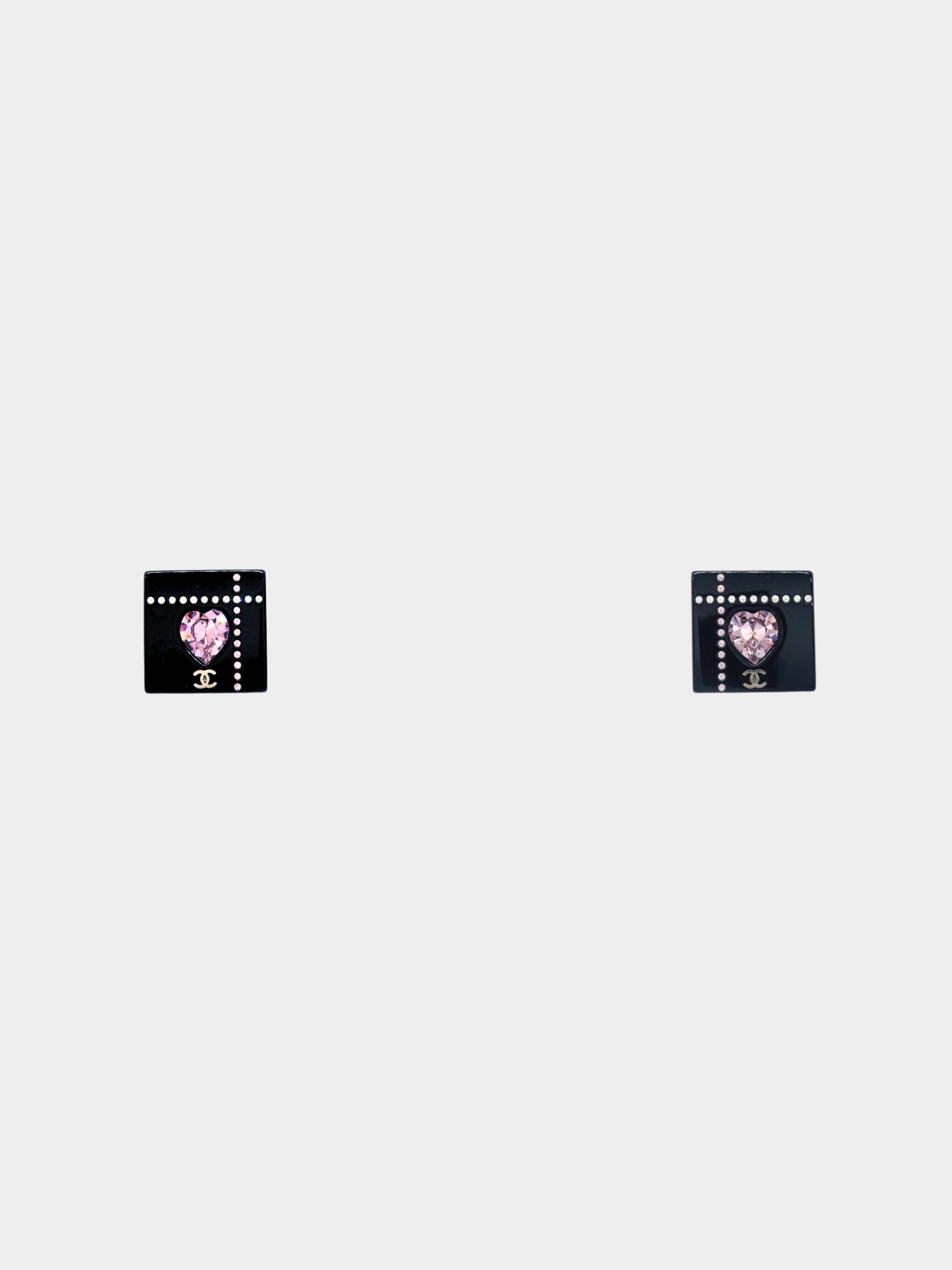 Chanel 2004 Black Square clip-on earrings