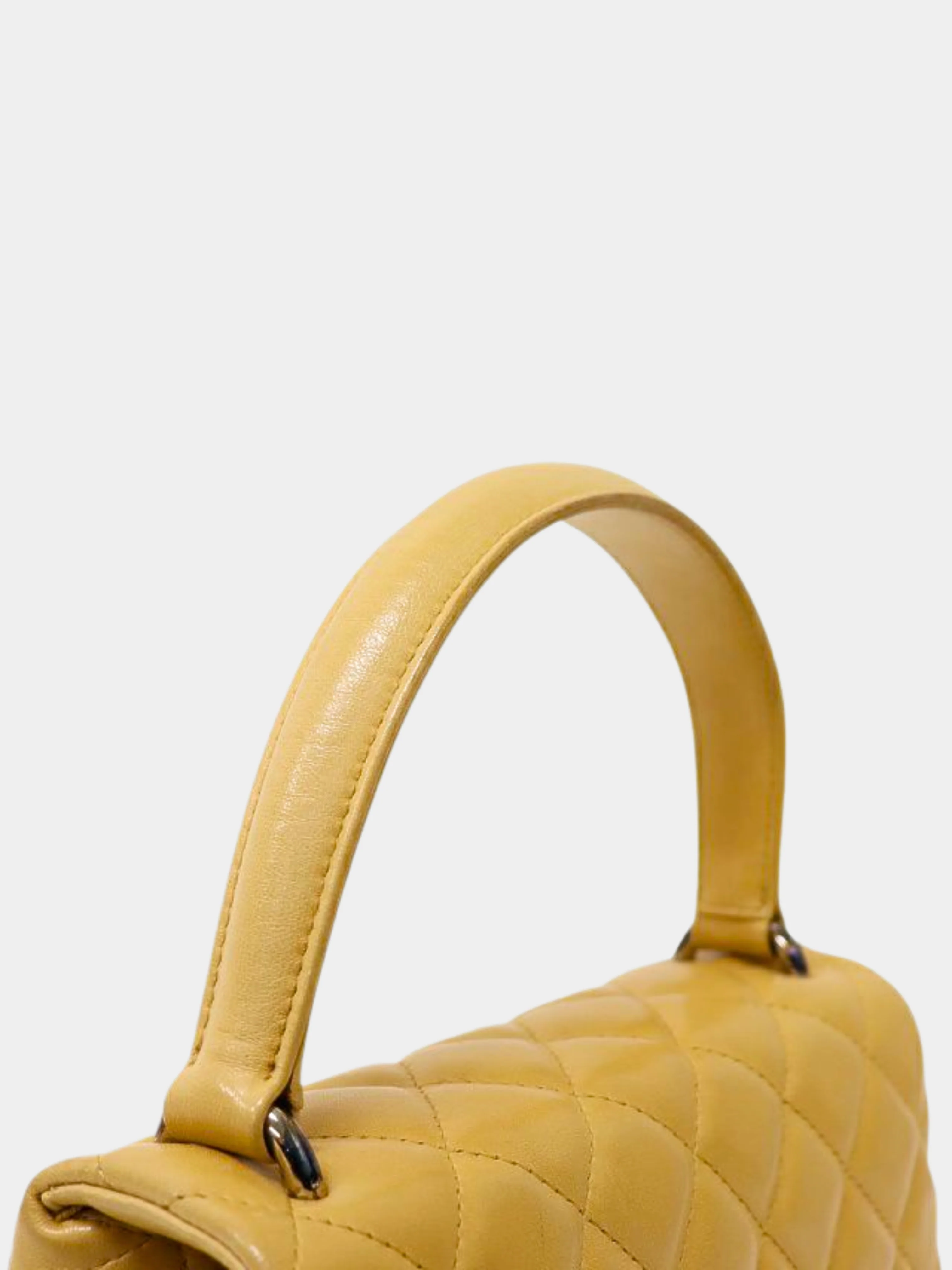 Chanel 2005 Beige Matelasse Top Handle Bag - Image 4