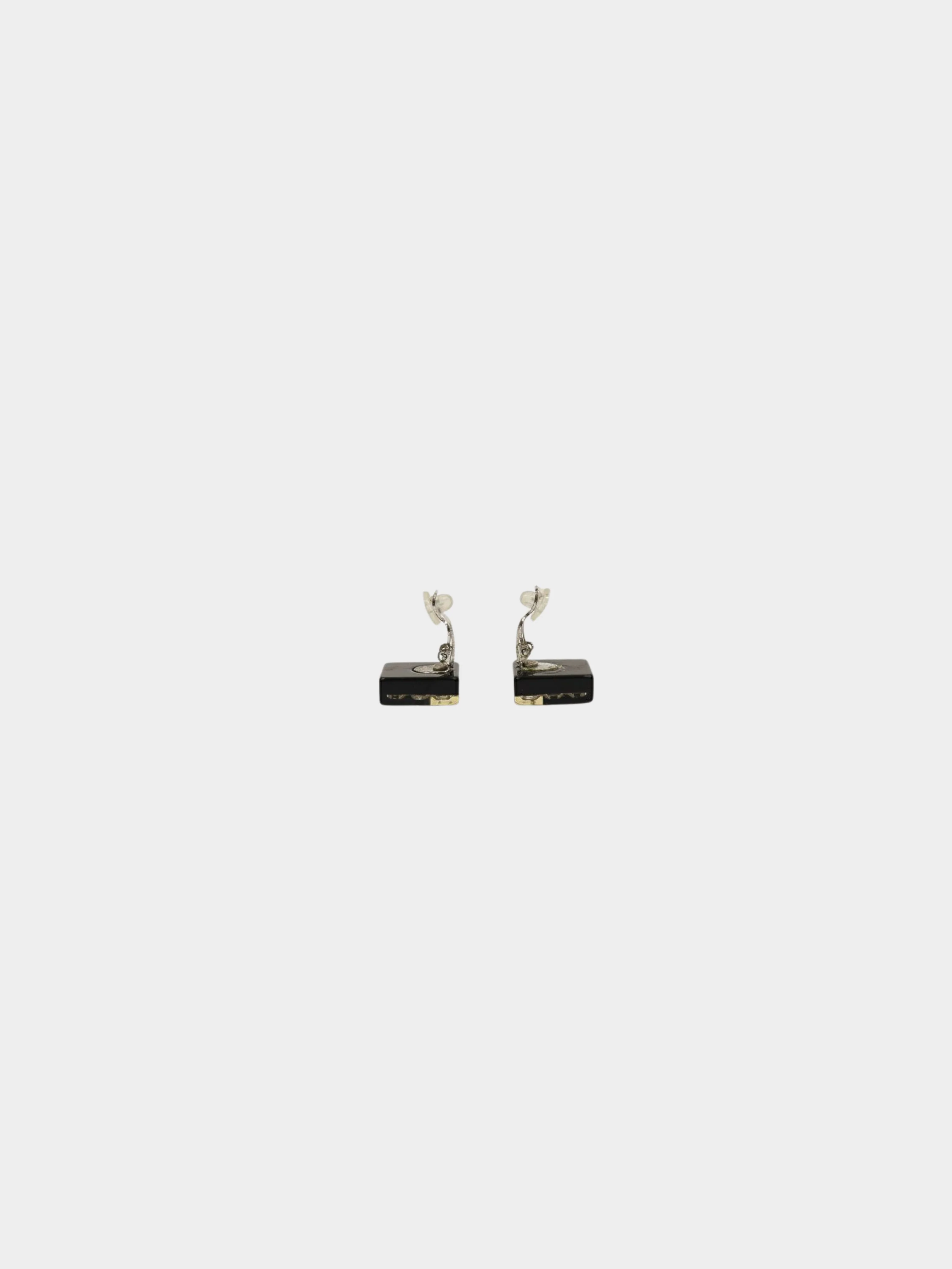 Chanel 2005 Black Coco Sqaure Earrings - Image 3