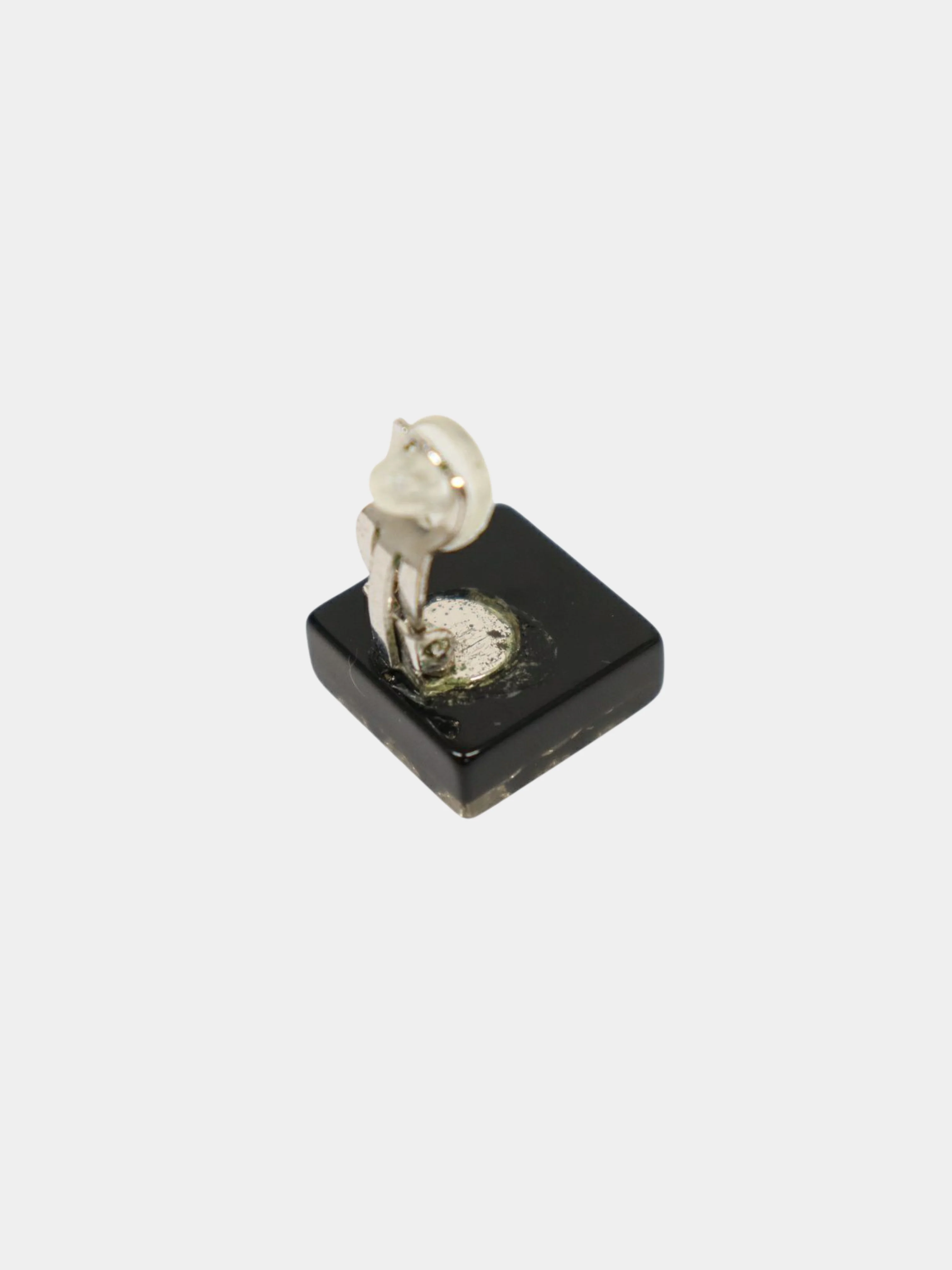 Chanel 2005 Black White COCO Square Earrings - Image 4