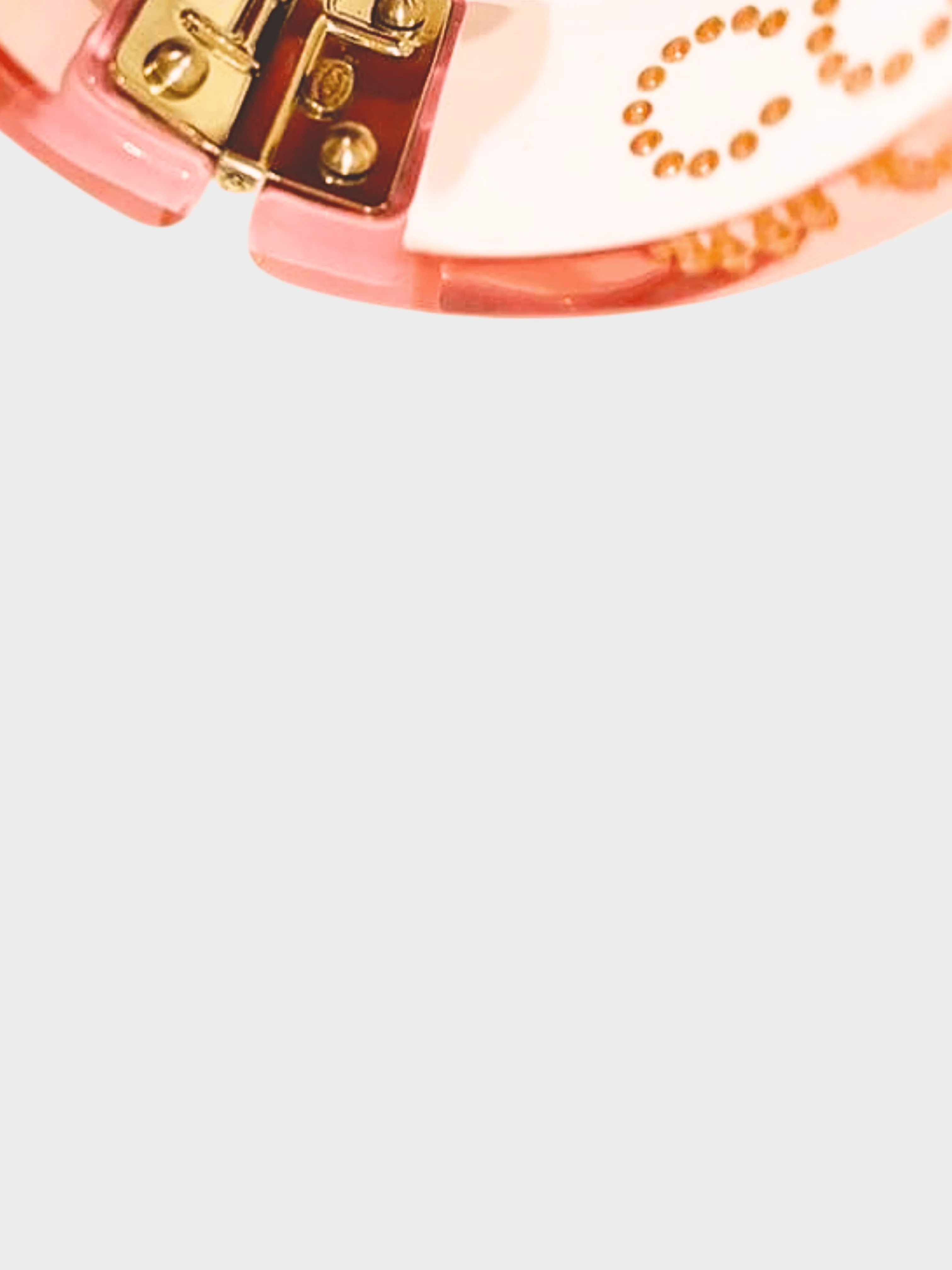 Chanel 2008 Pink Resin Pearl Coco Chanel Cuff - Image 3