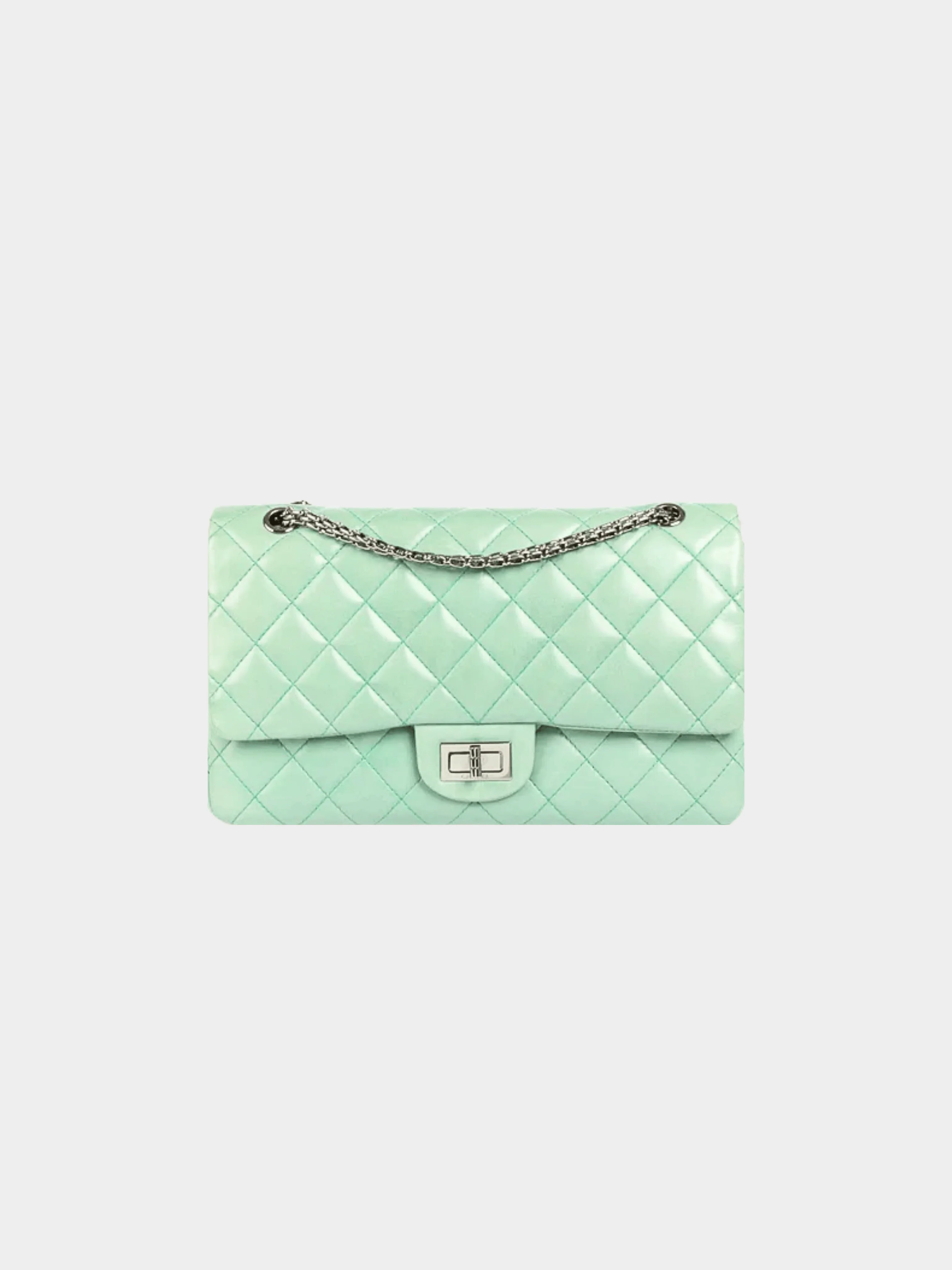 Chanel 2009-2010 Tiffany Blue Lambskin Large Reissue 2.55 Bag