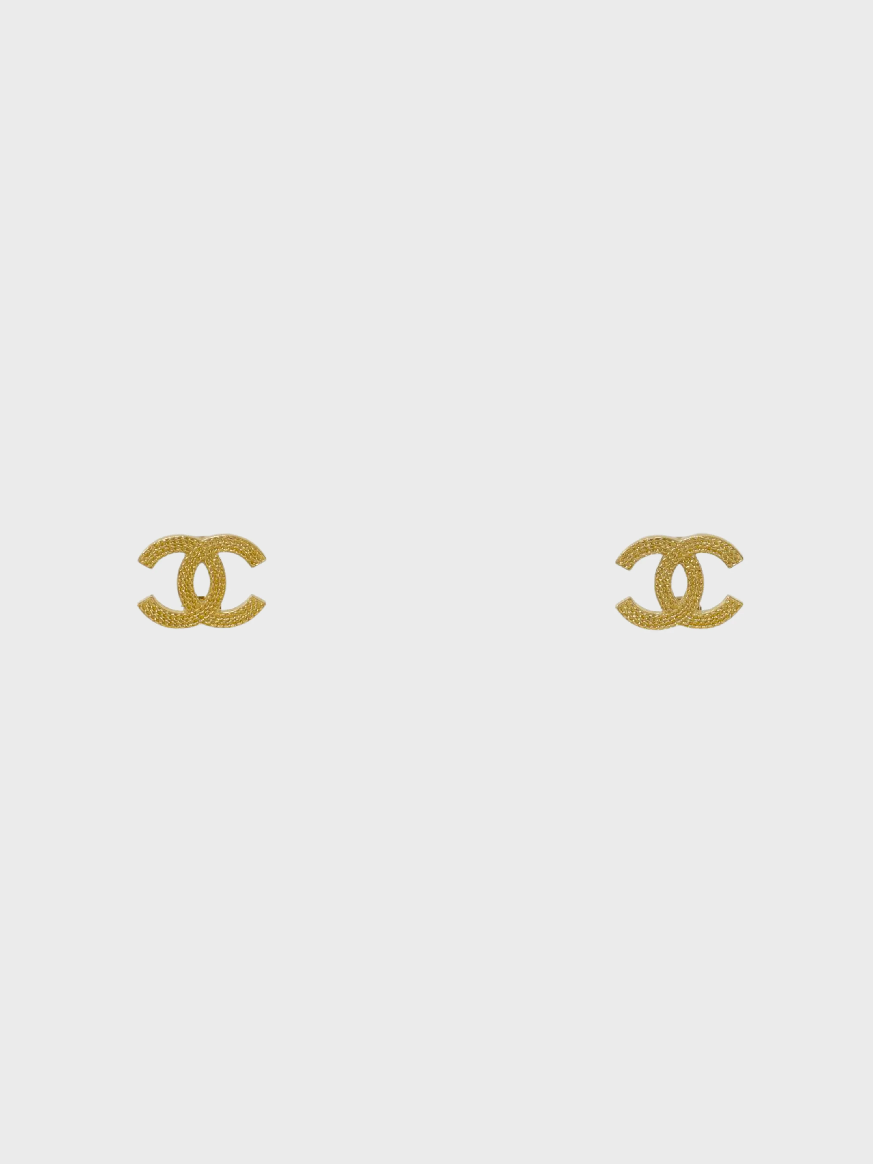 Chanel 2009 Gold Plated Metal COCO Earrings