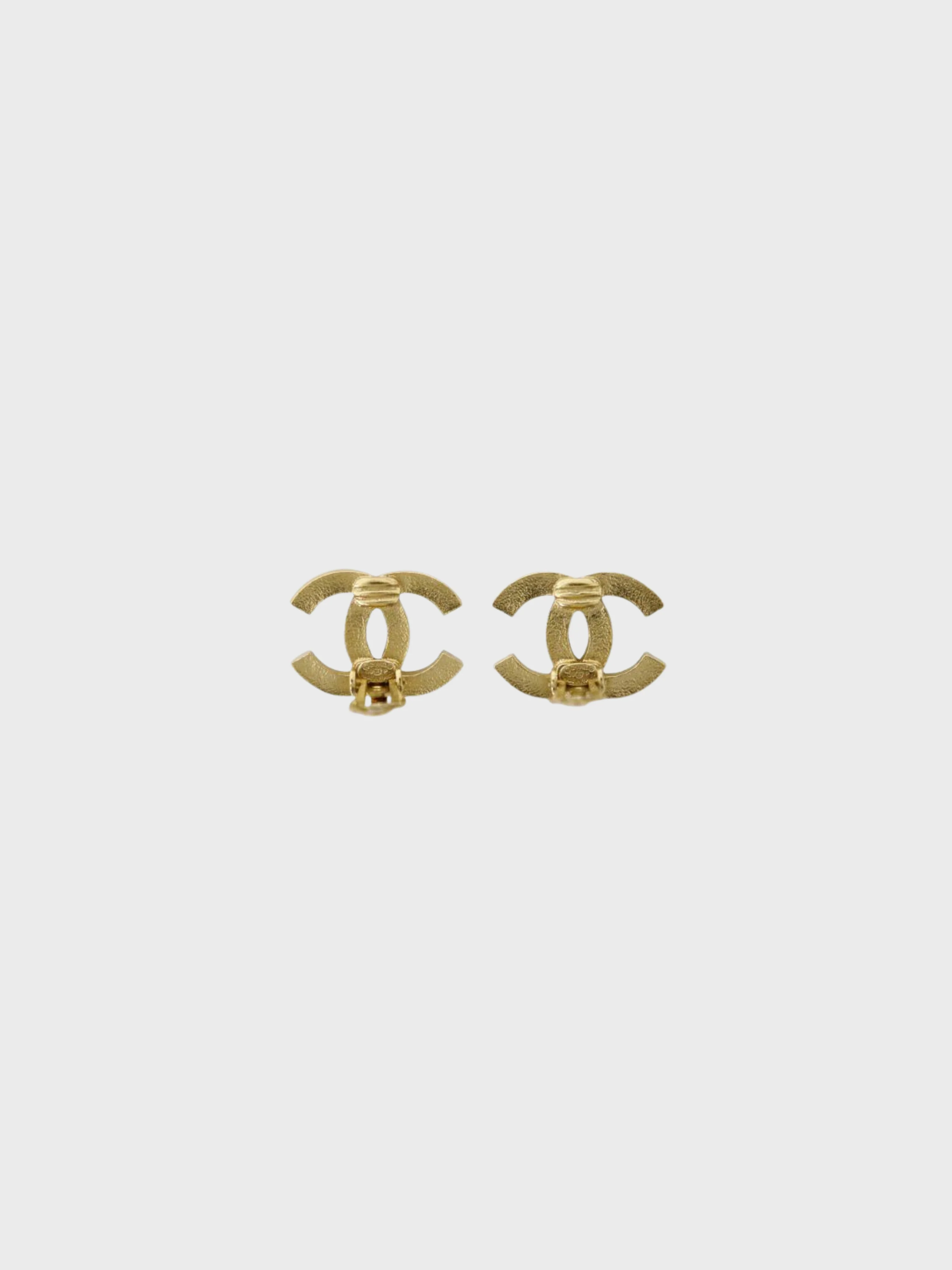 Chanel 2009 Gold Plated Metal COCO Earrings - Image 2