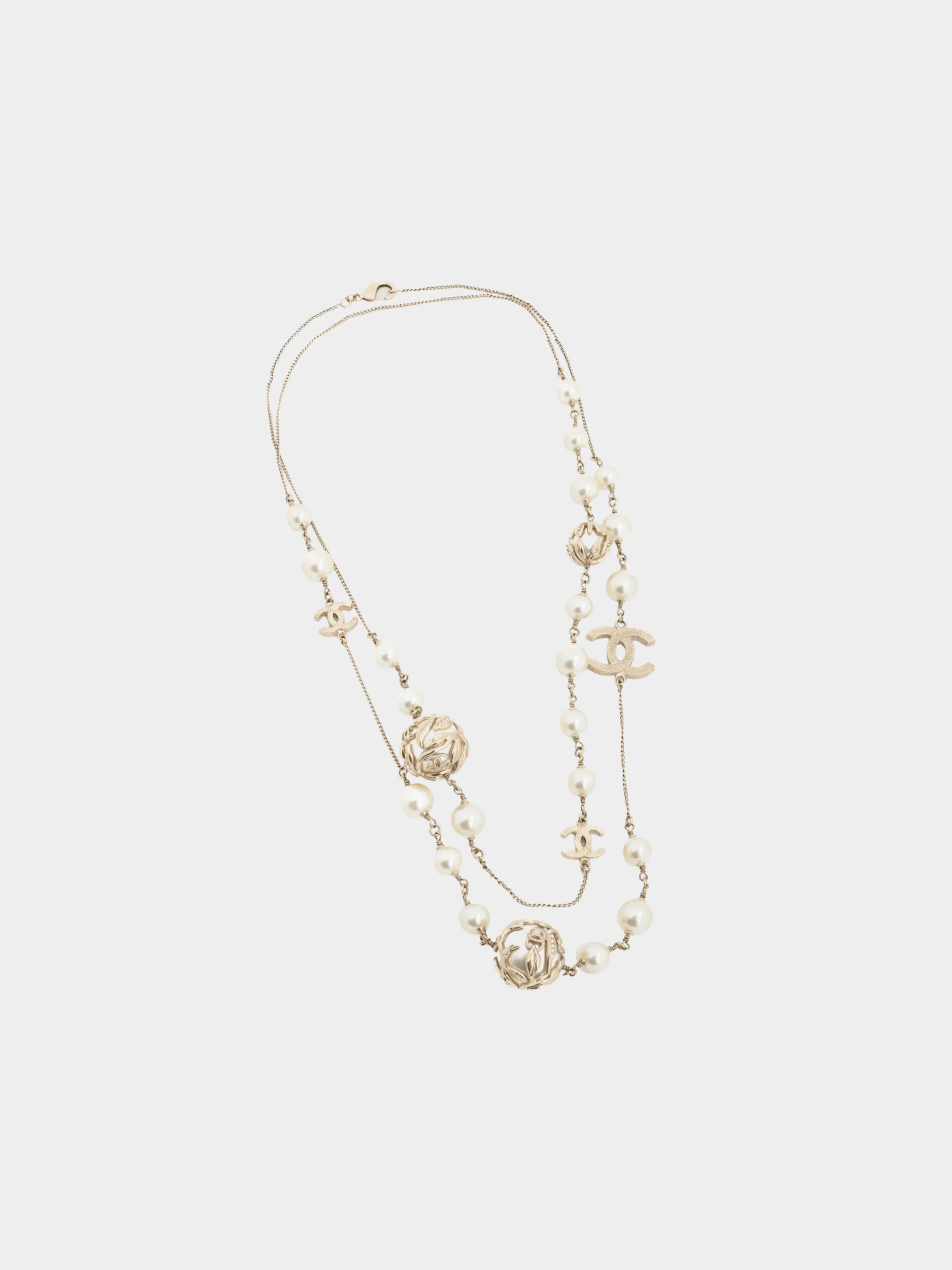 Chanel 2009 Métiers d’Art Gold-Tone Multi CC Double Wrap Long Chain Necklace - Image 2