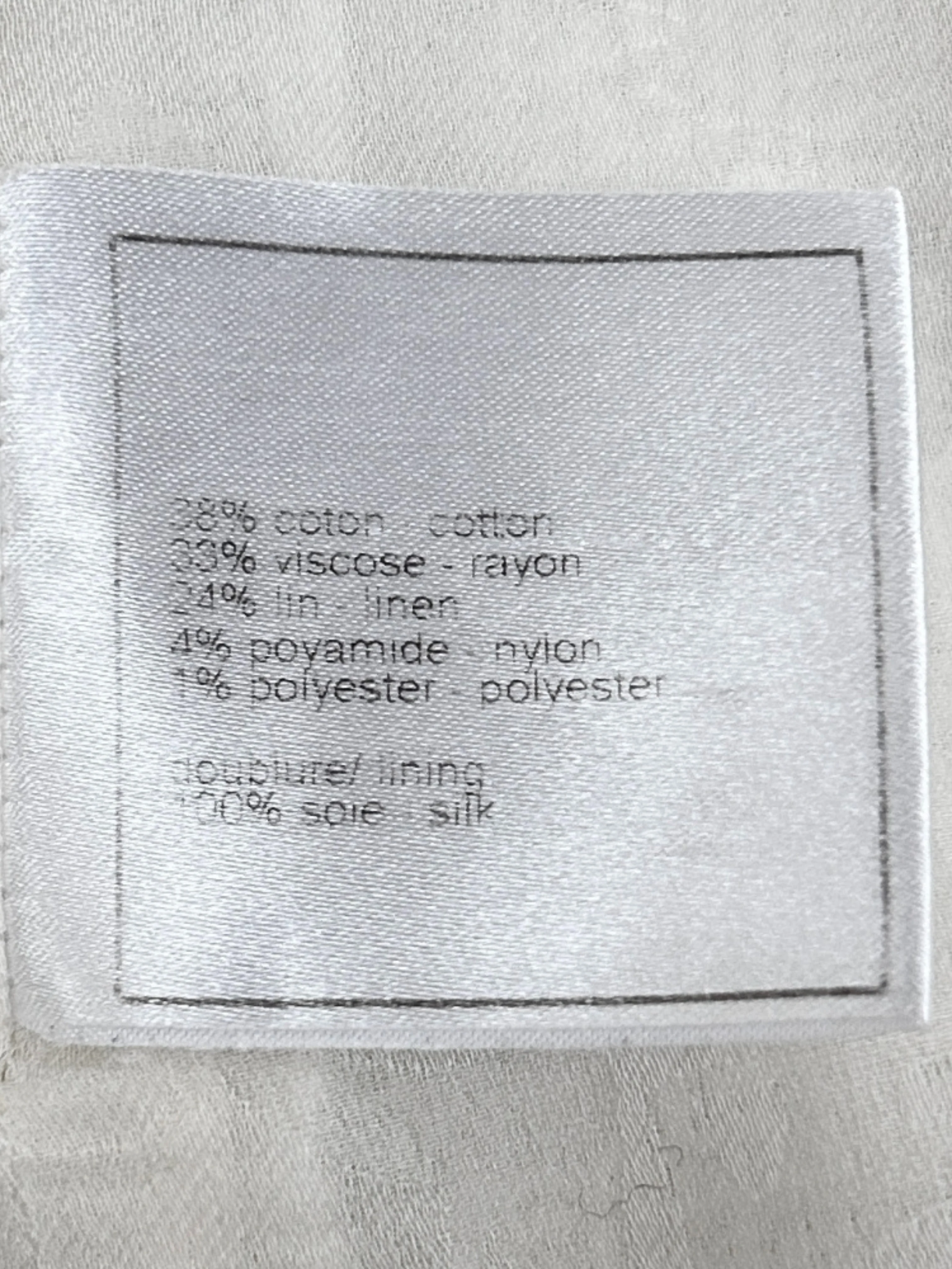 Chanel 2009 White Tweed Jacket with Silver Thread - Image 4