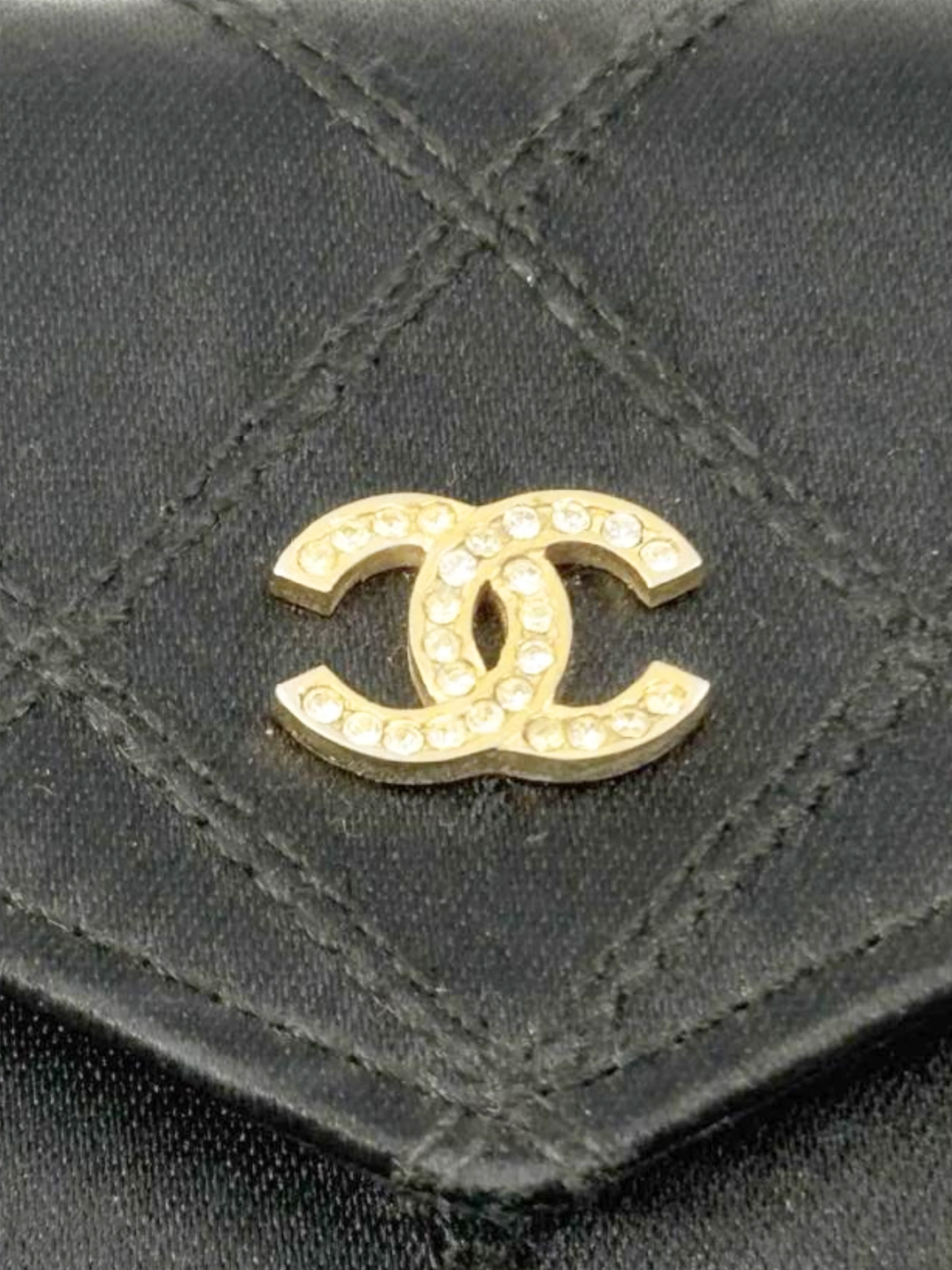 Chanel 2010s Black Satin Coin Purse - Image 4