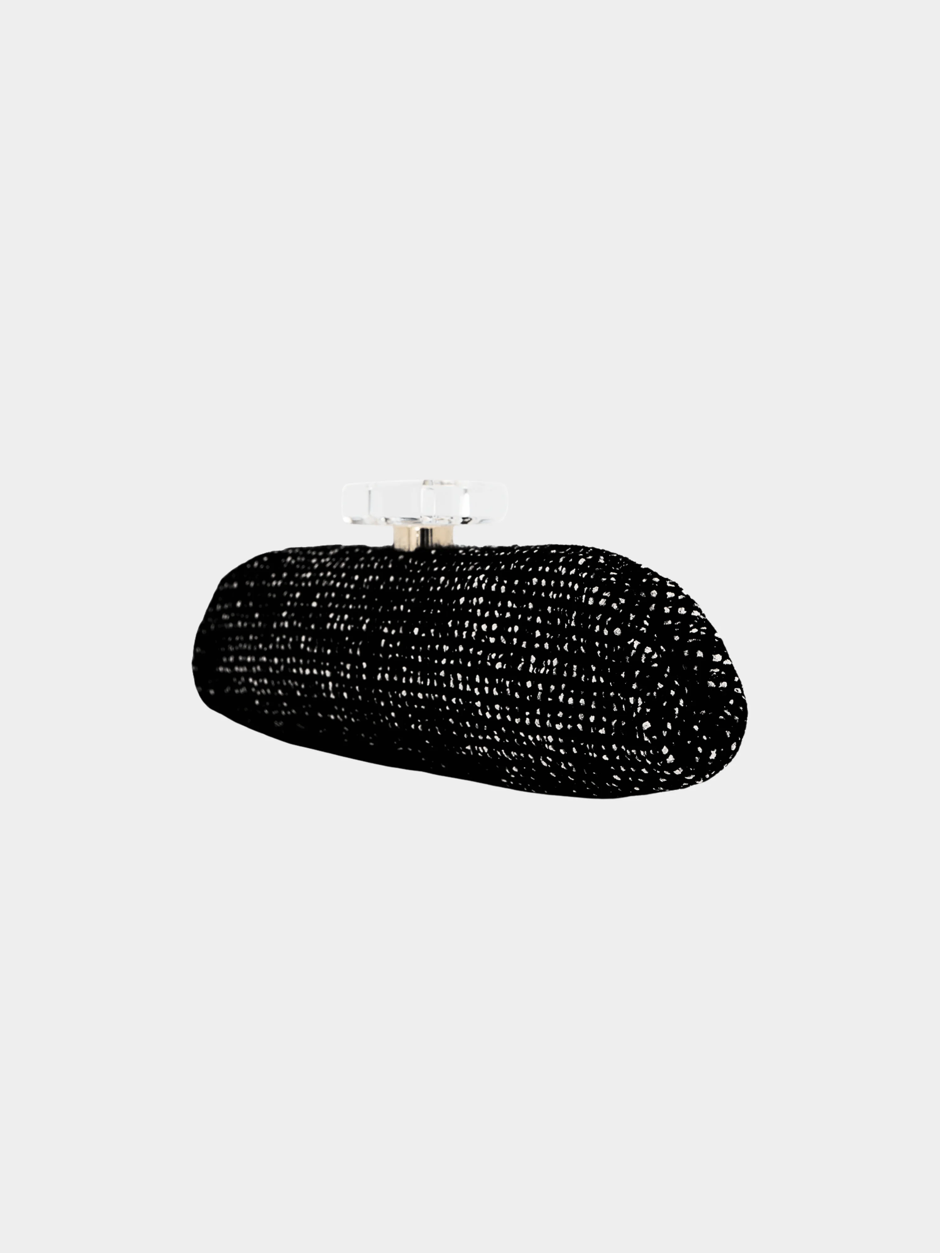 Chanel 2010s Black Tweed Perfume Bottle Clutch Bag - Image 2