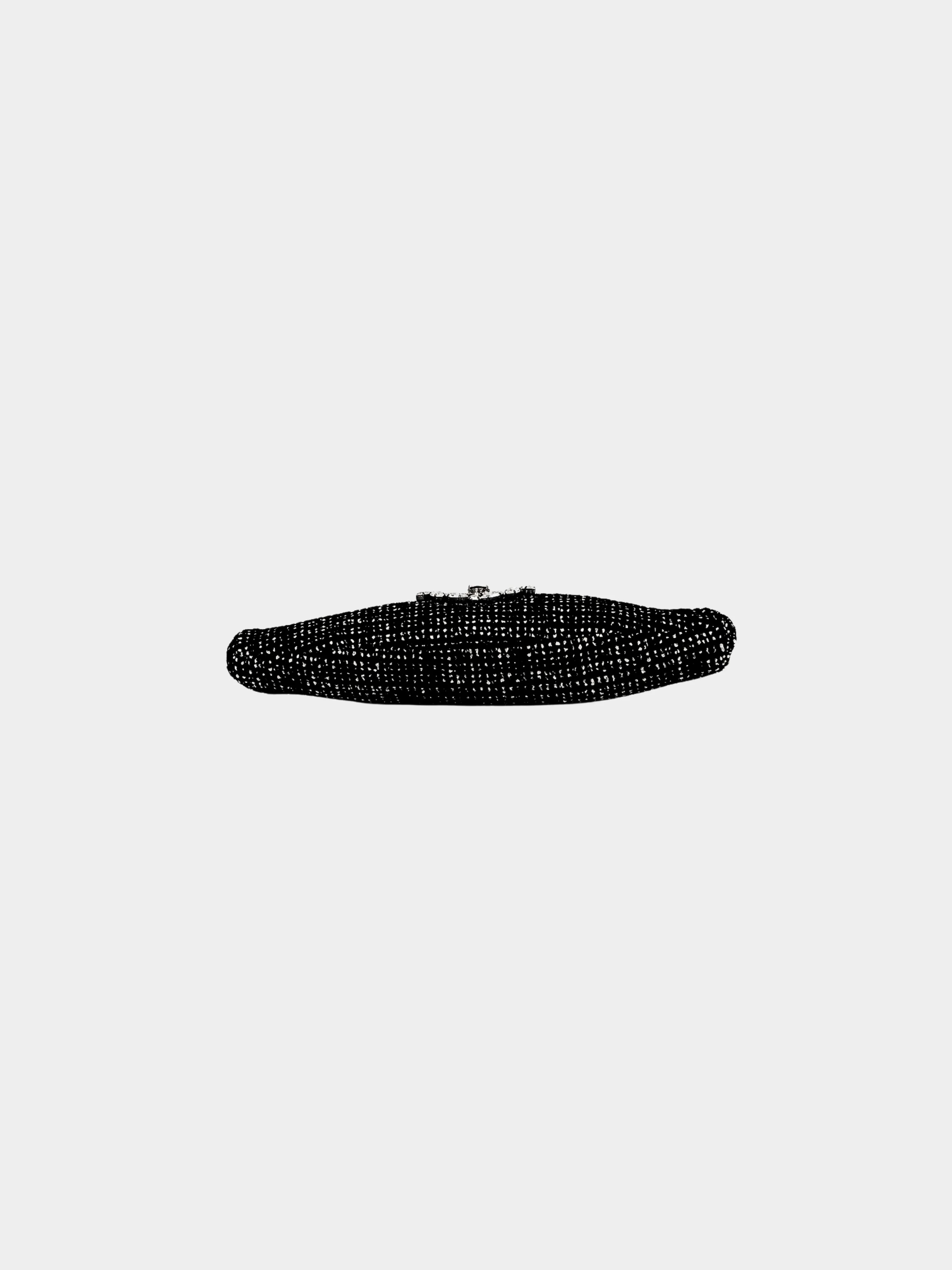 Chanel 2010s Black Tweed Perfume Bottle Clutch Bag - Image 3