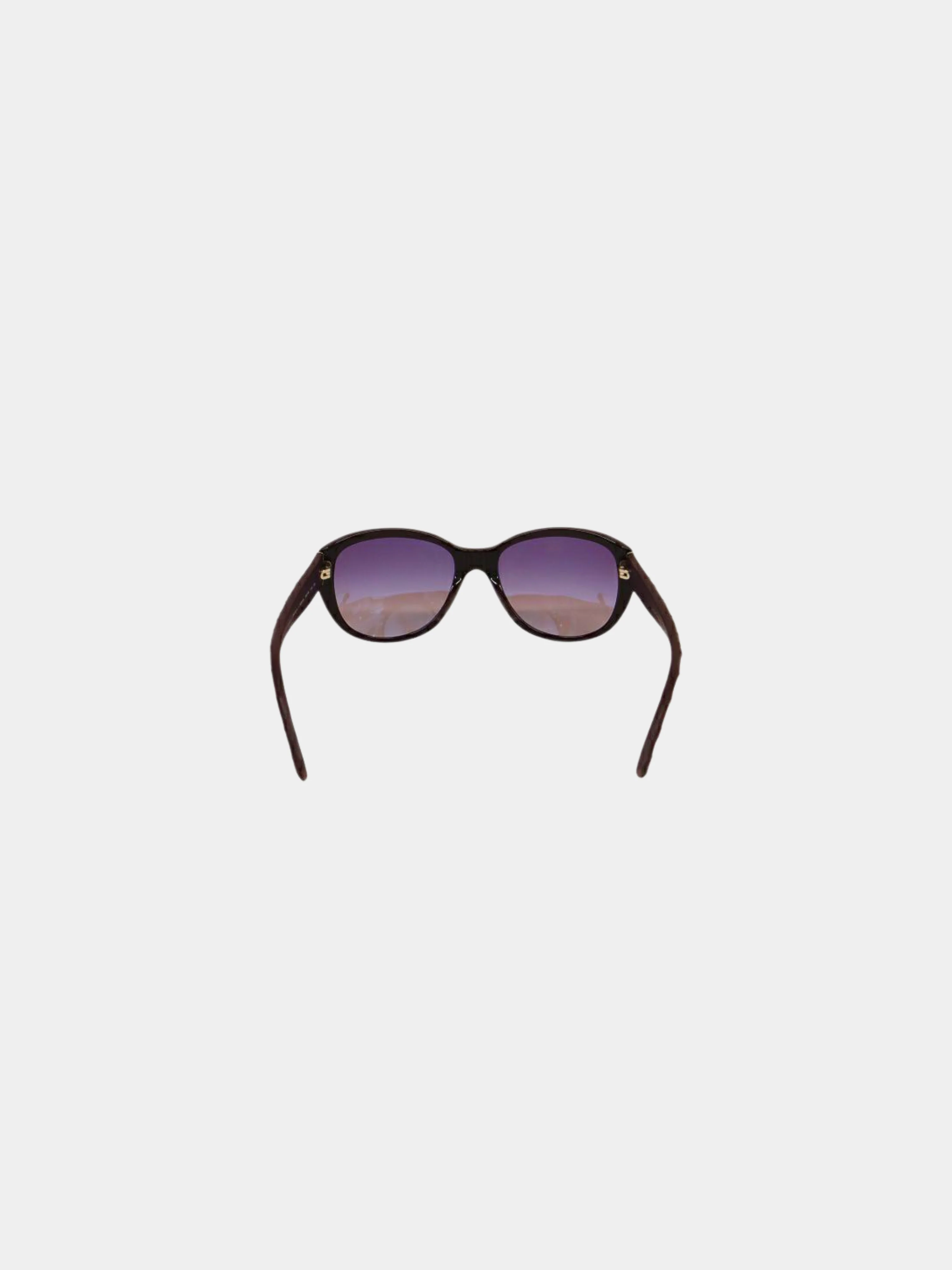 Chanel 2010s Bordeaux CC Matelasse Sunglasses - Image 3