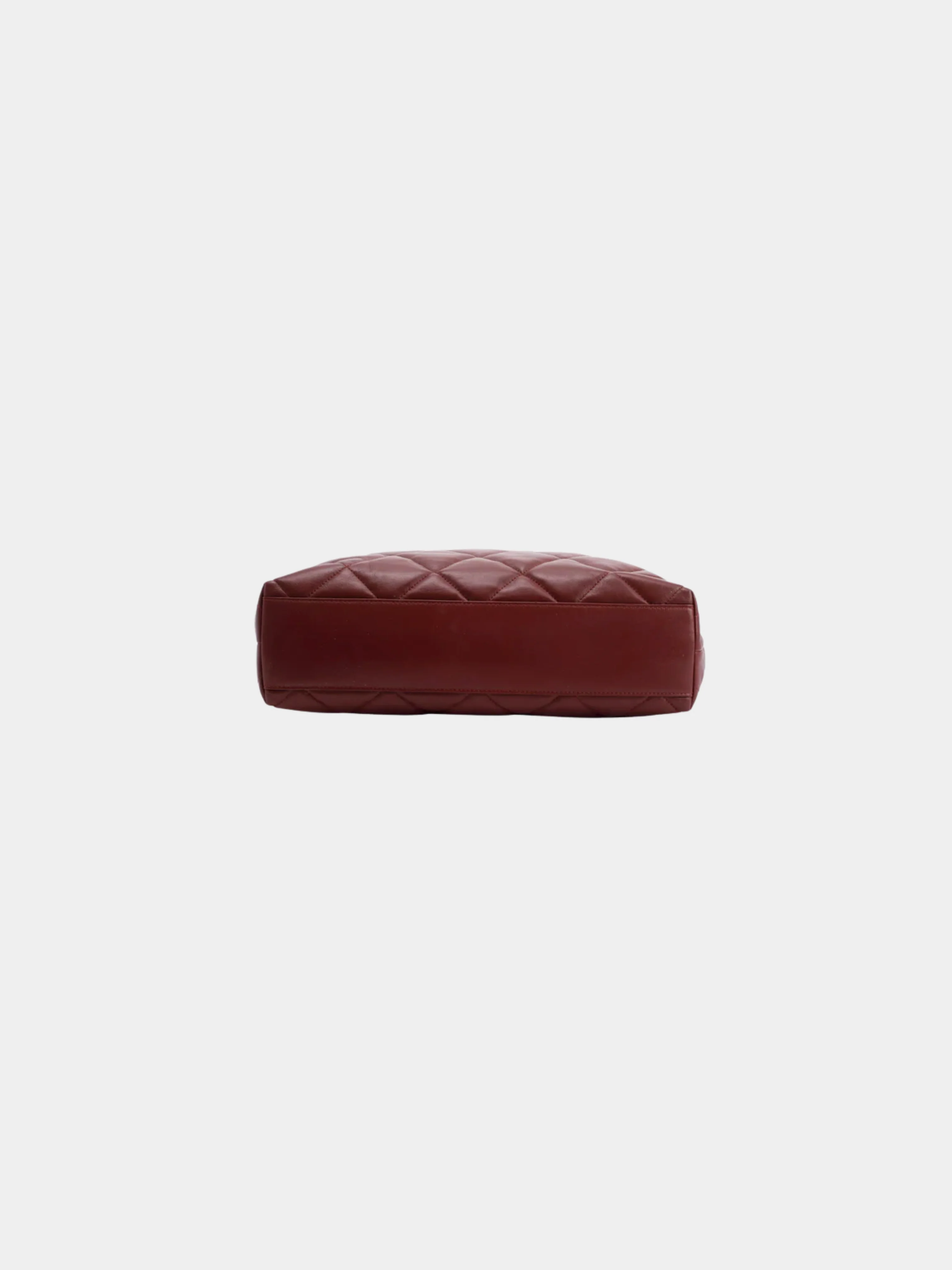 Chanel 2010s Burgundy Lambskin Quilted Chain Backpack - Image 4