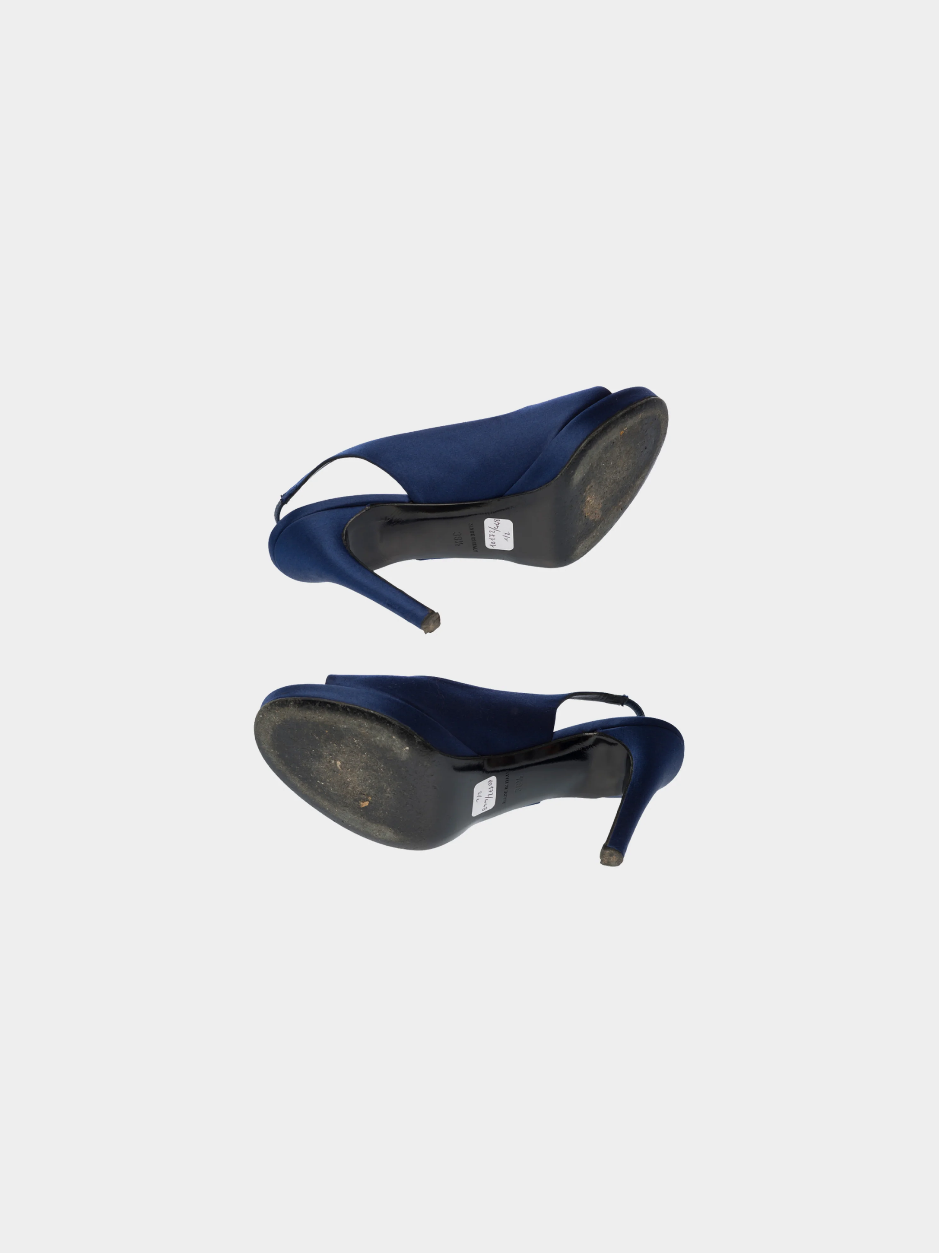 Chanel 2010s Navy Blue Tweed Pumps - Image 4