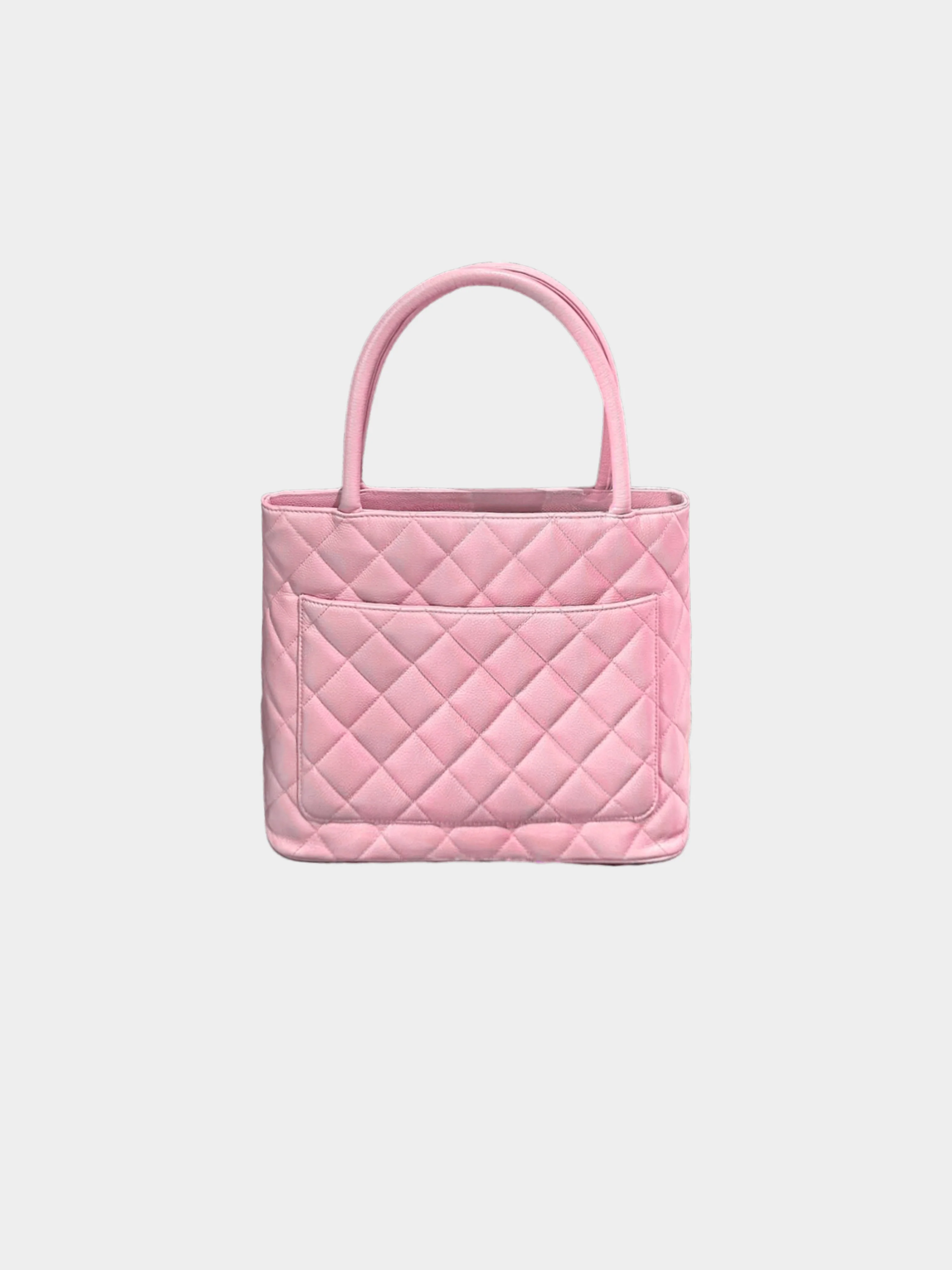Chanel 2010s Pink Caviar Timeless Medallion Tote Bag - Image 2