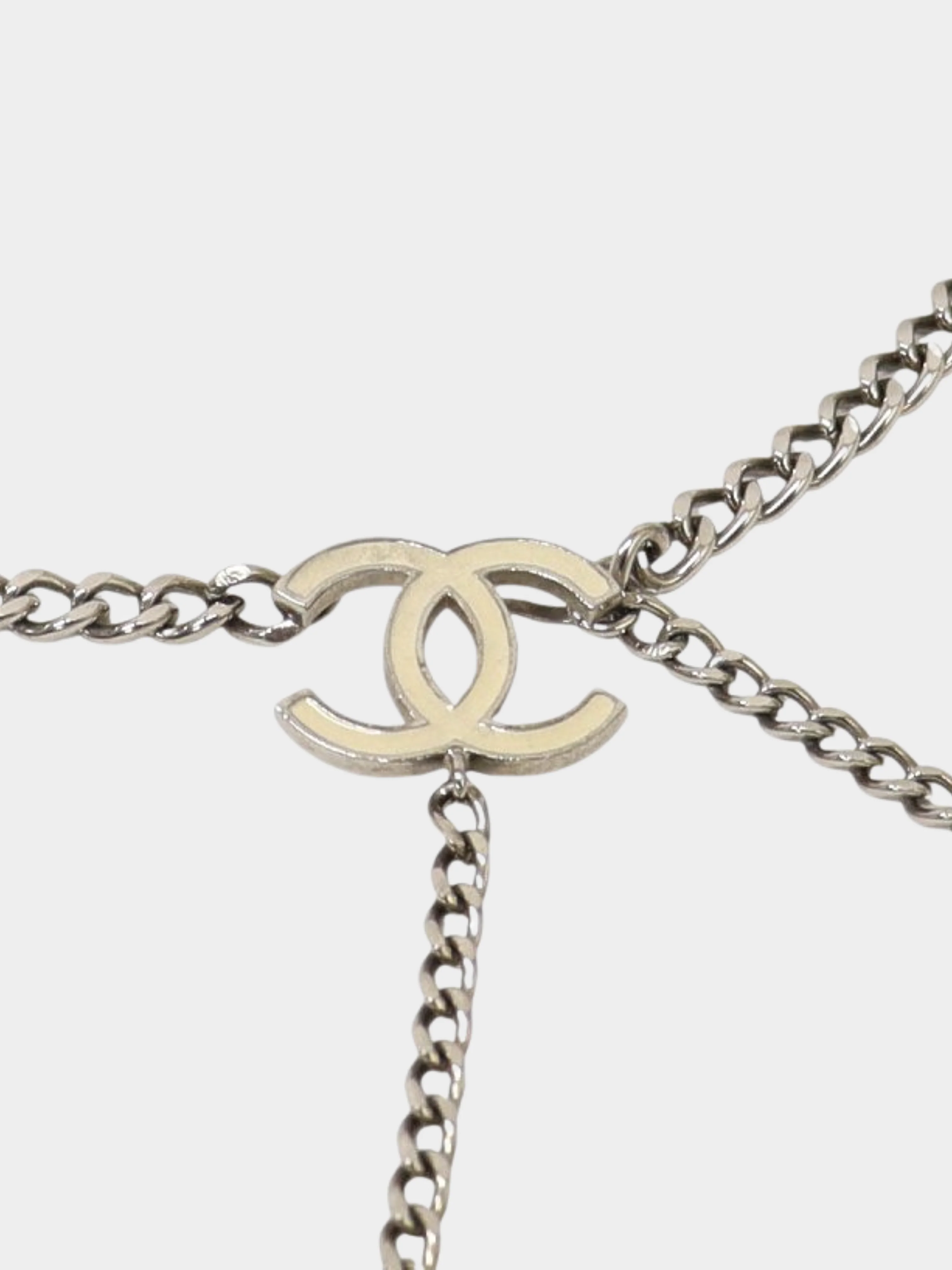 Chanel 2010s Silver Coco Chain Belt - Image 3