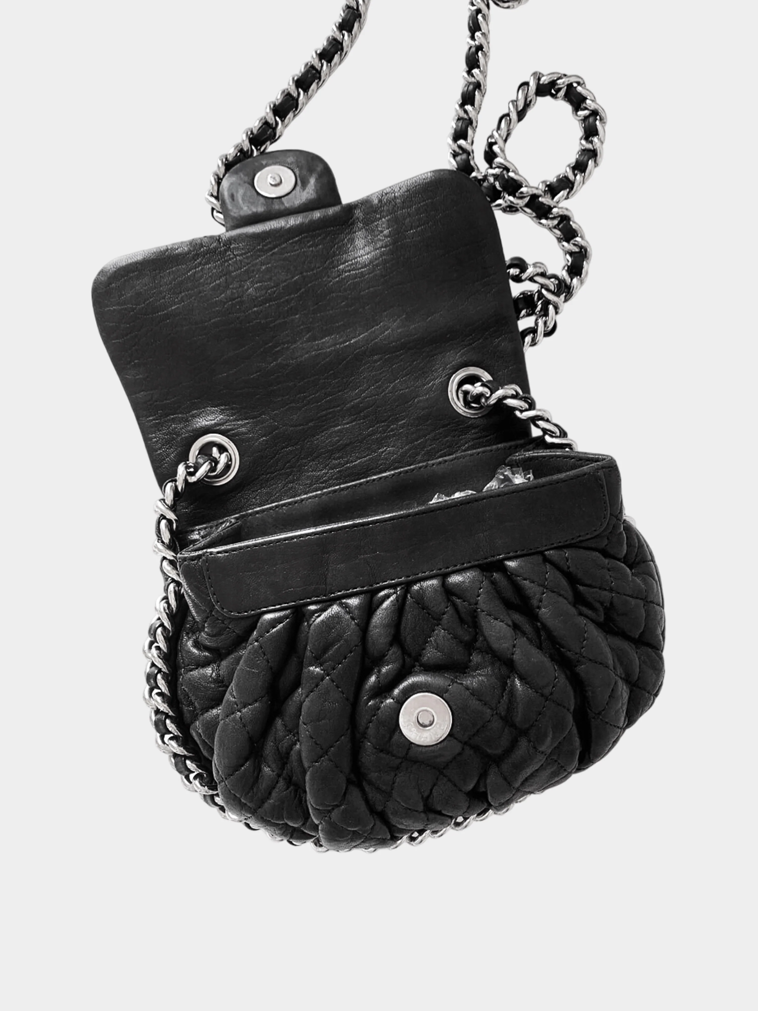 Chanel 2011-2012 Black Chain Around Mini Flap Bag - Image 4
