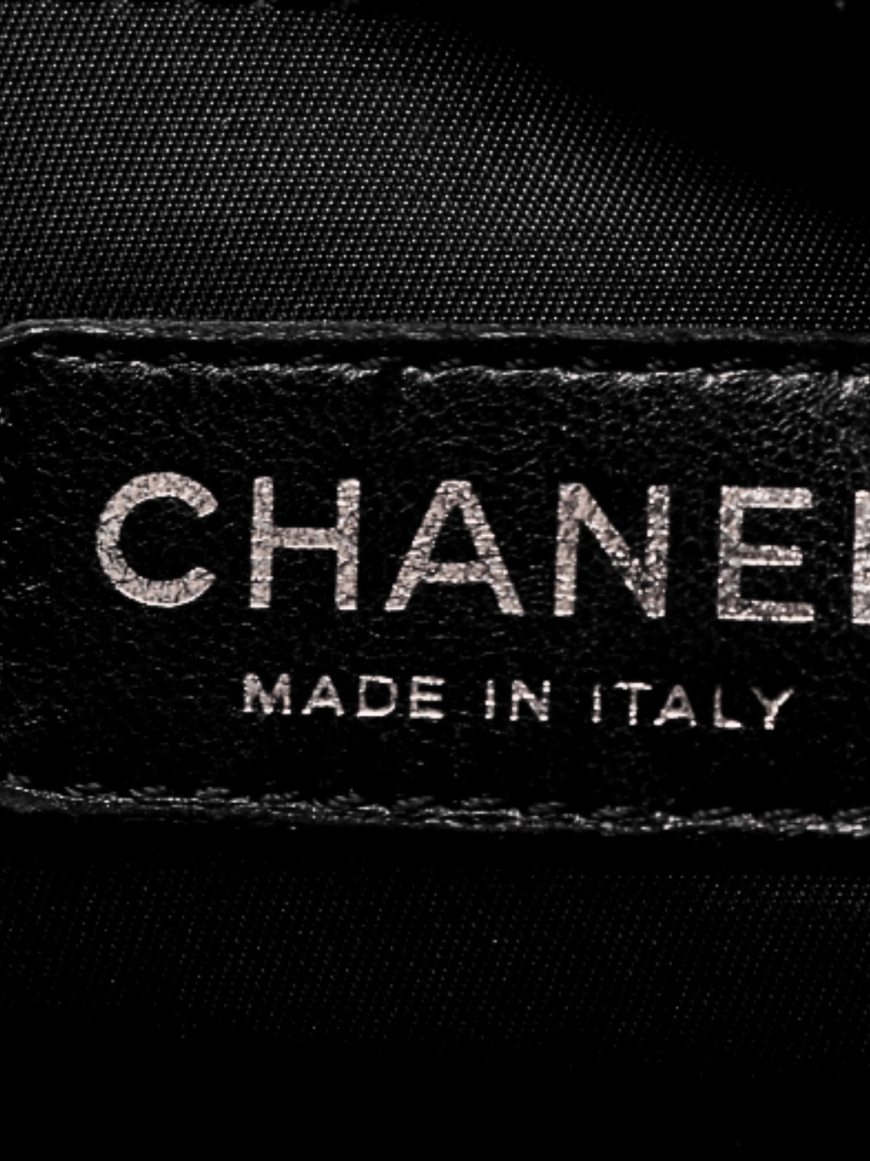 Chanel 2012 Black Quilted Coated Canvas Paris Biarritz Grand Shopping Tote Bag - Image 8
