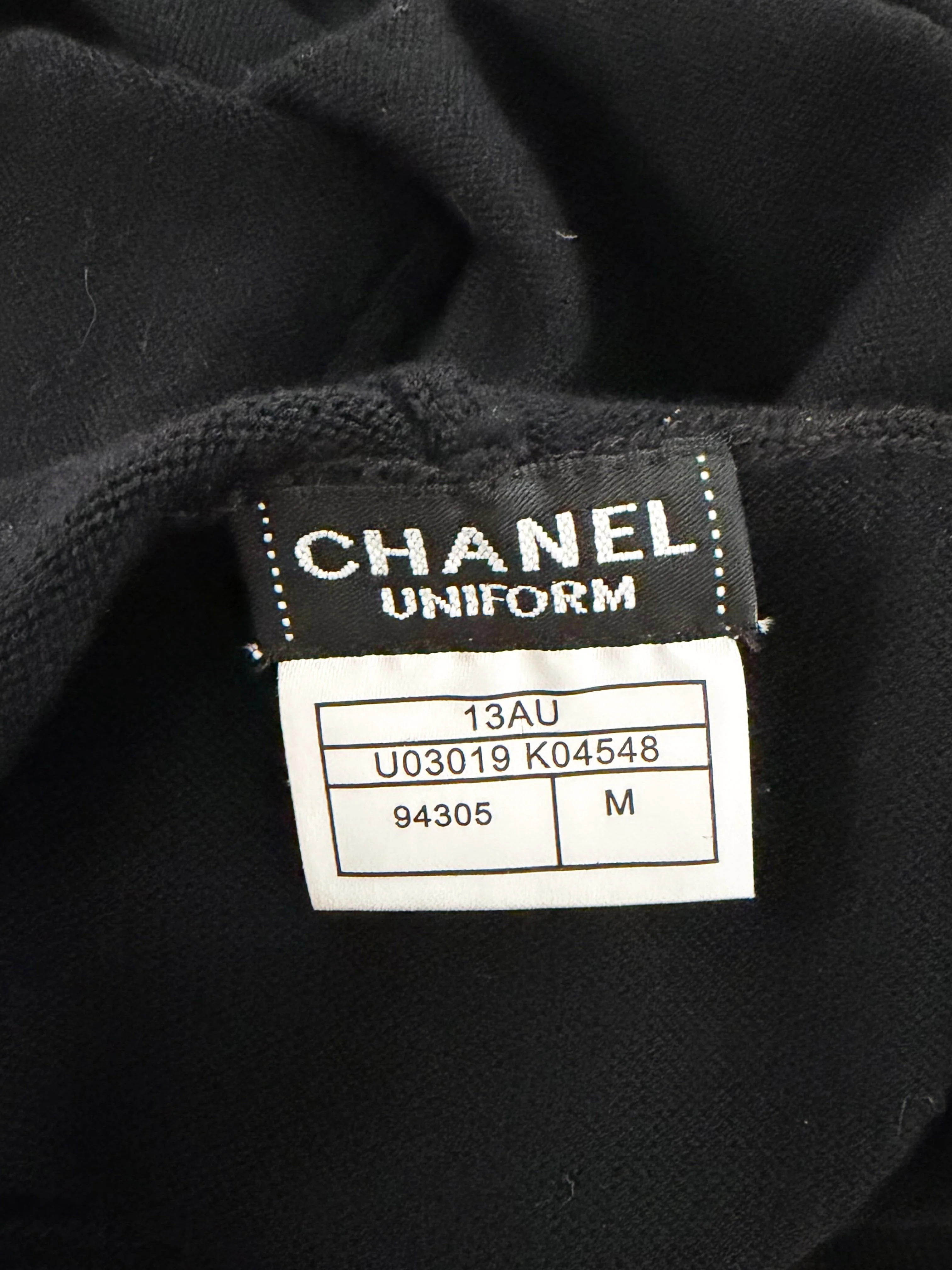 Chanel 2013 Black Wool Uniform Short-sleeved Hooded Sweater - Image 4