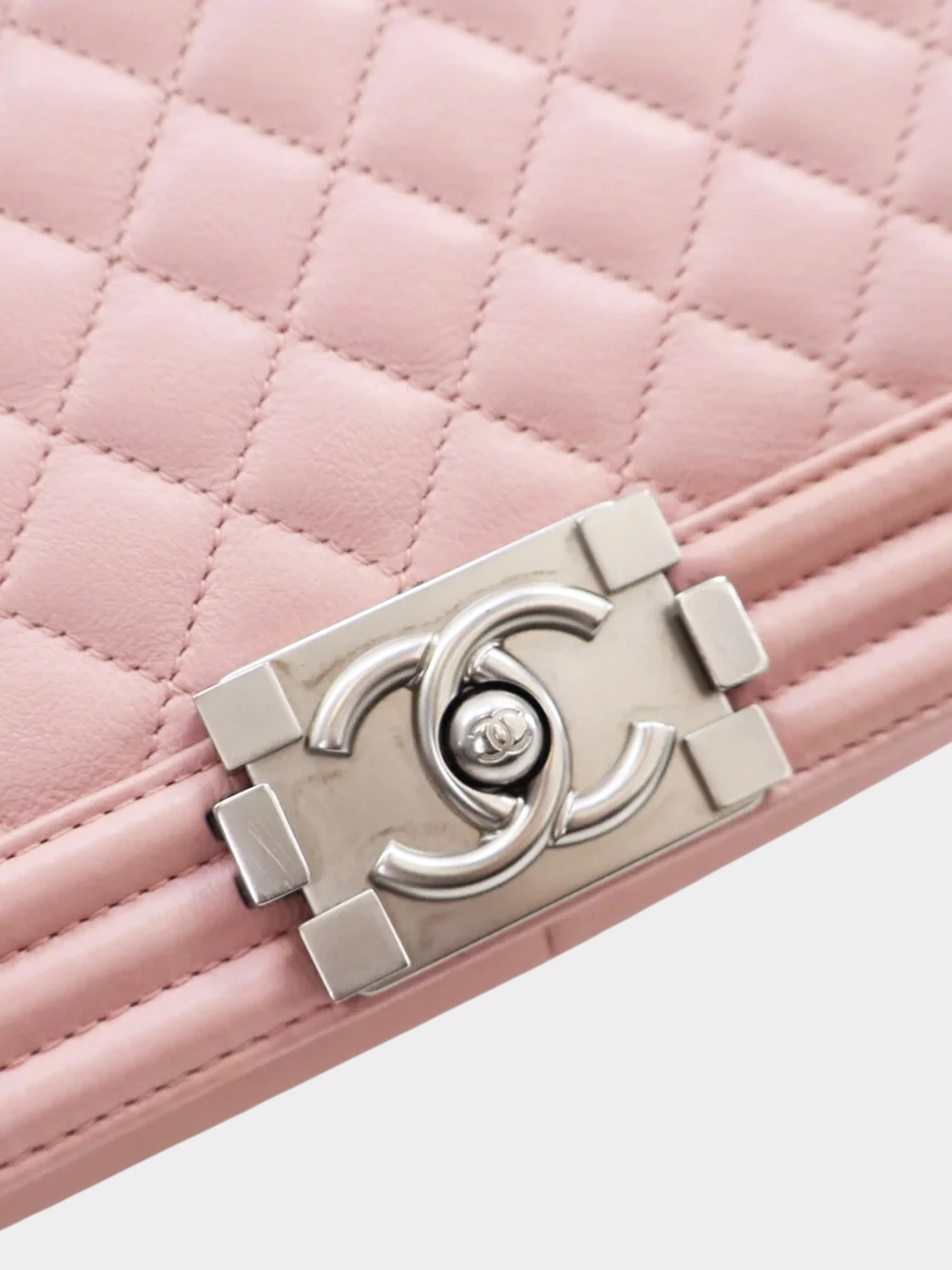 Chanel 2014-2015 Pink Calfskin Boy Flap Bag - Image 4