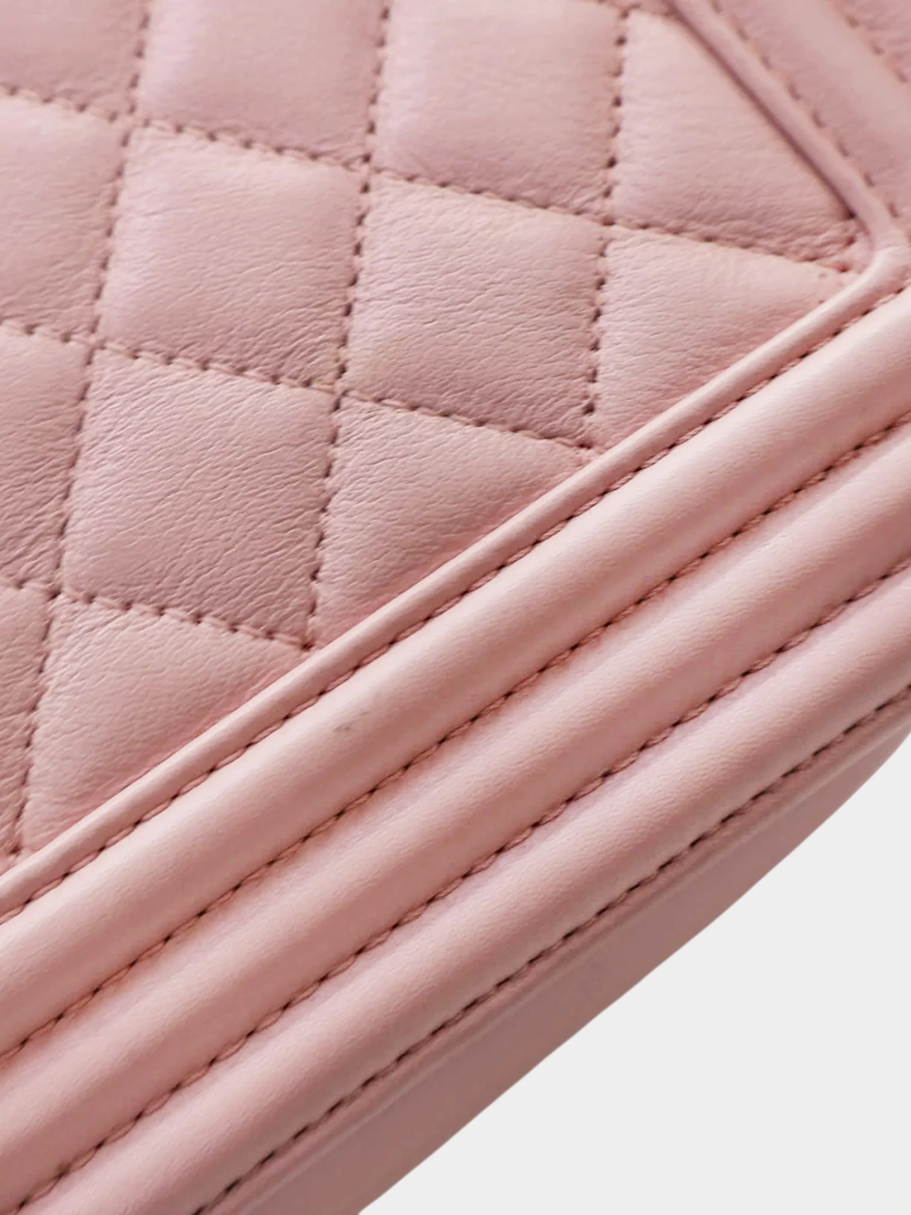 Chanel 2014-2015 Pink Calfskin Boy Flap Bag - Image 6