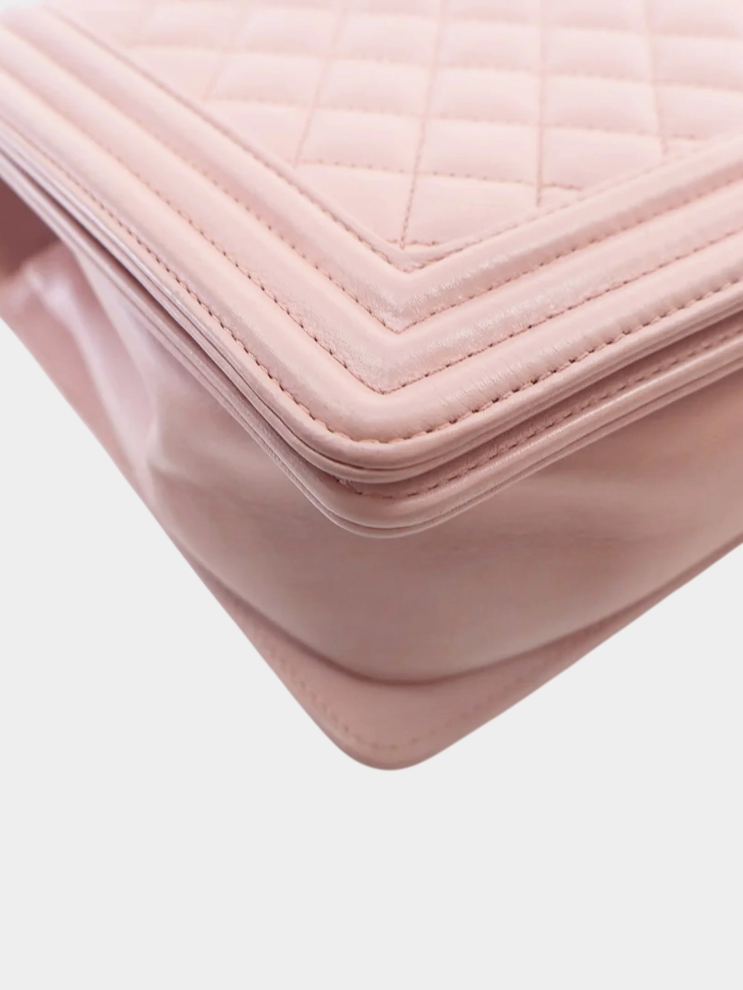Chanel 2014-2015 Pink Calfskin Boy Flap Bag - Image 7