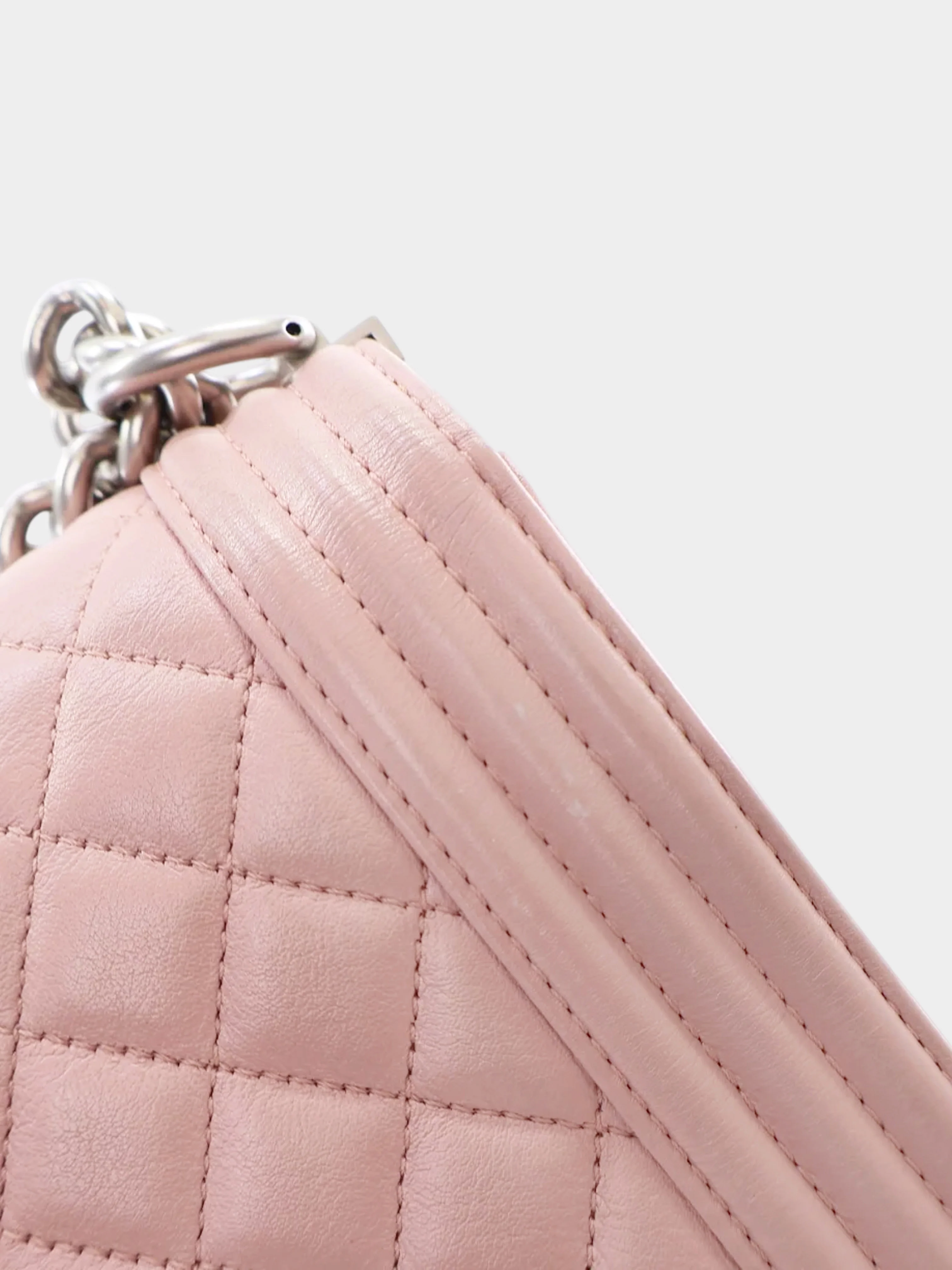 Chanel 2014-2015 Pink Calfskin Boy Flap Bag - Image 8