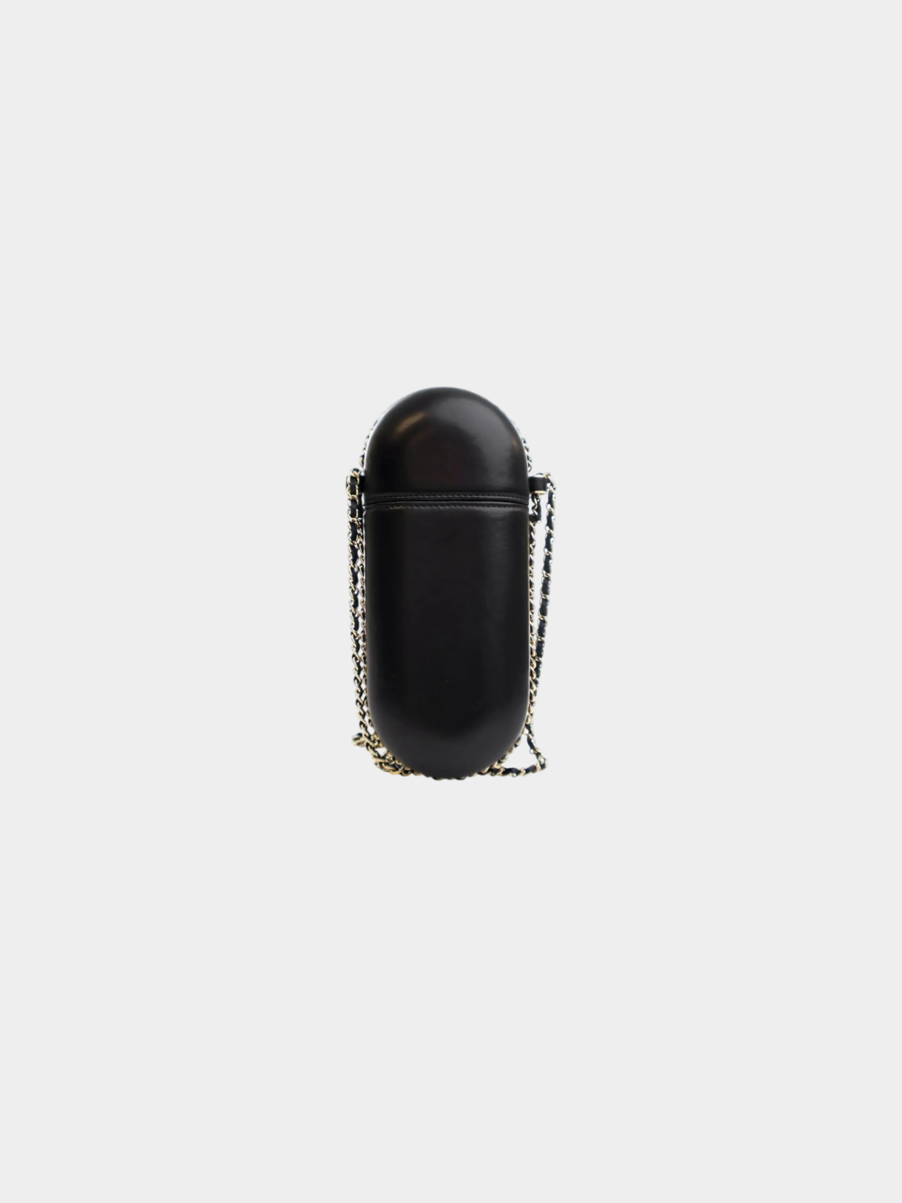 Chanel 2015-2016 Black Lambskin Chain Around Phone Holder - Image 2