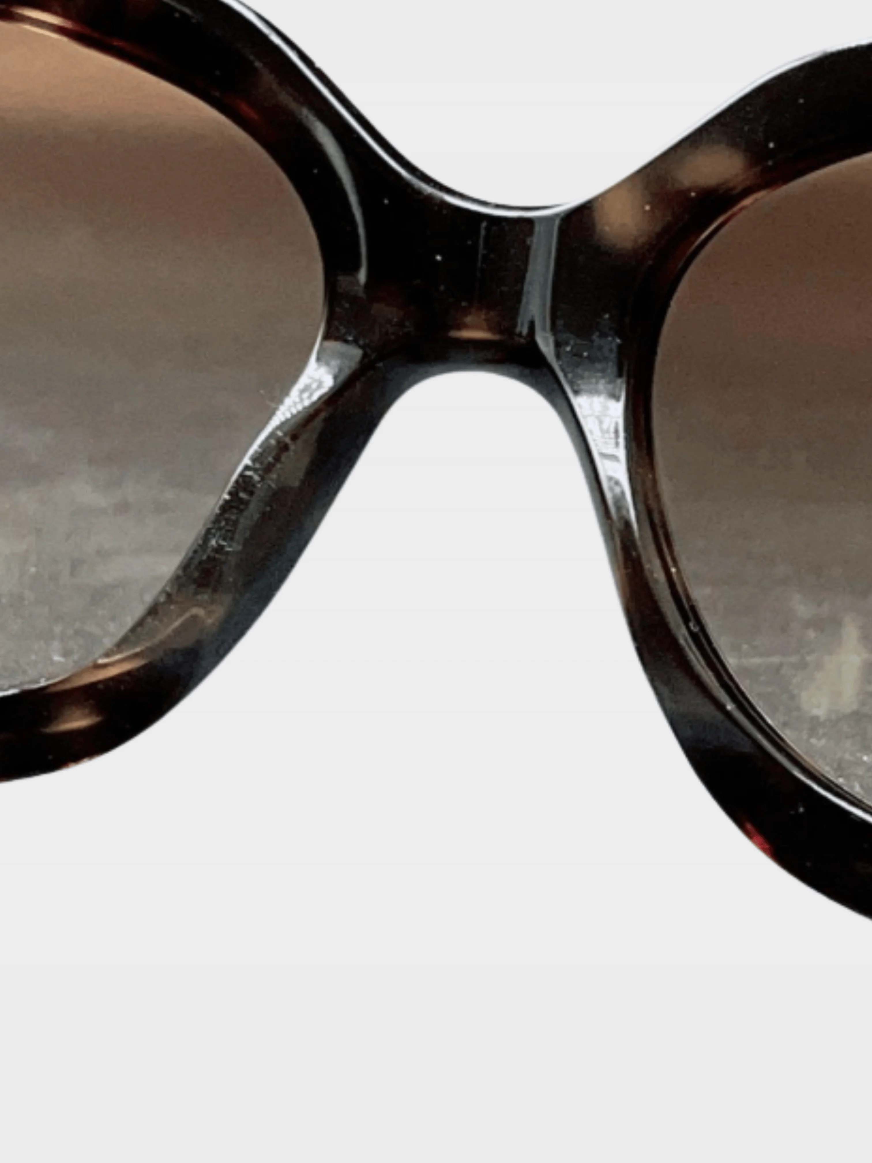Chanel 2015 Brown Tortoise Shell Frame Bow Sunglasses - Image 5