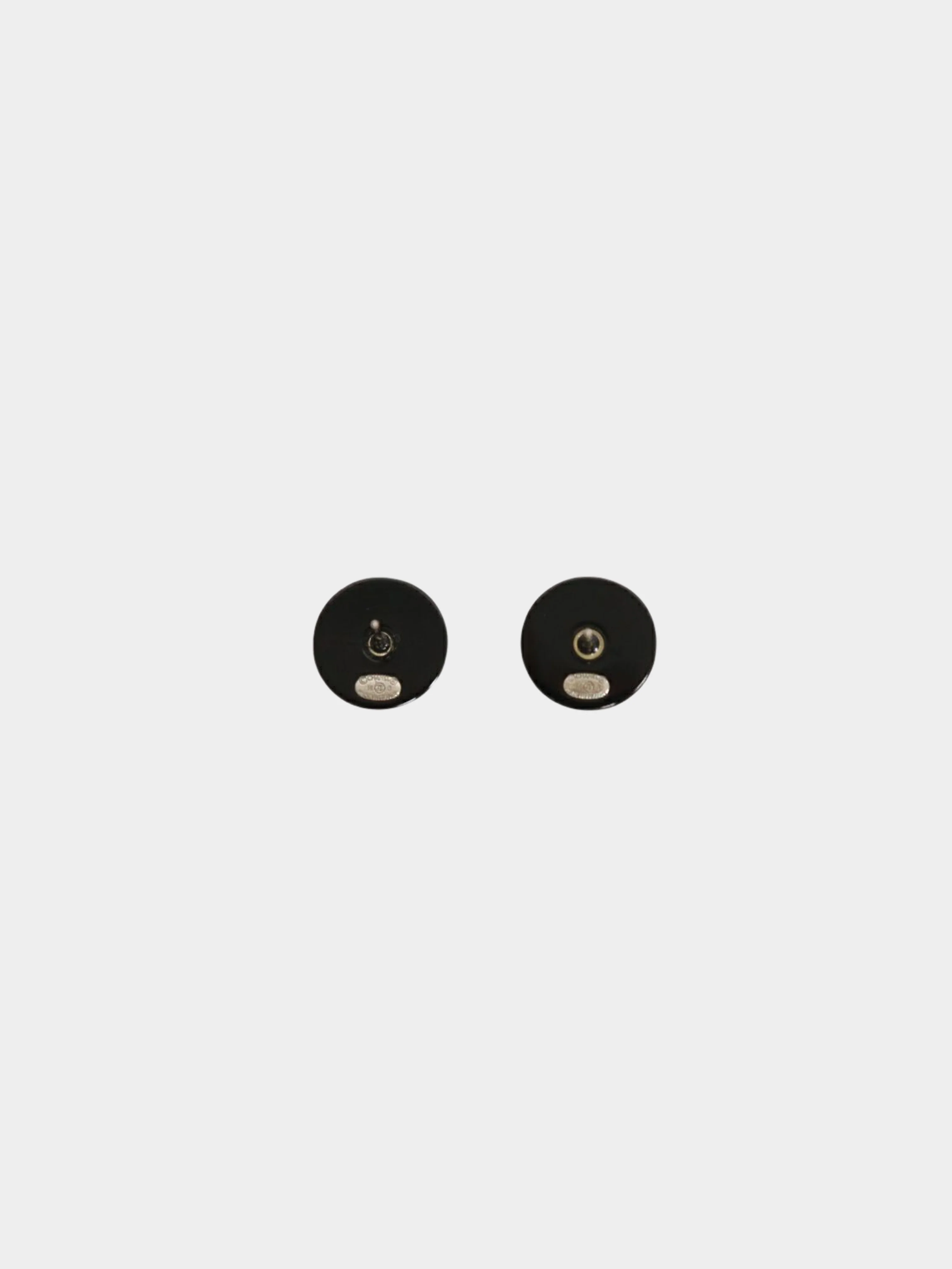 Chanel 2016 Black Coco Circle Earrings - Image 2