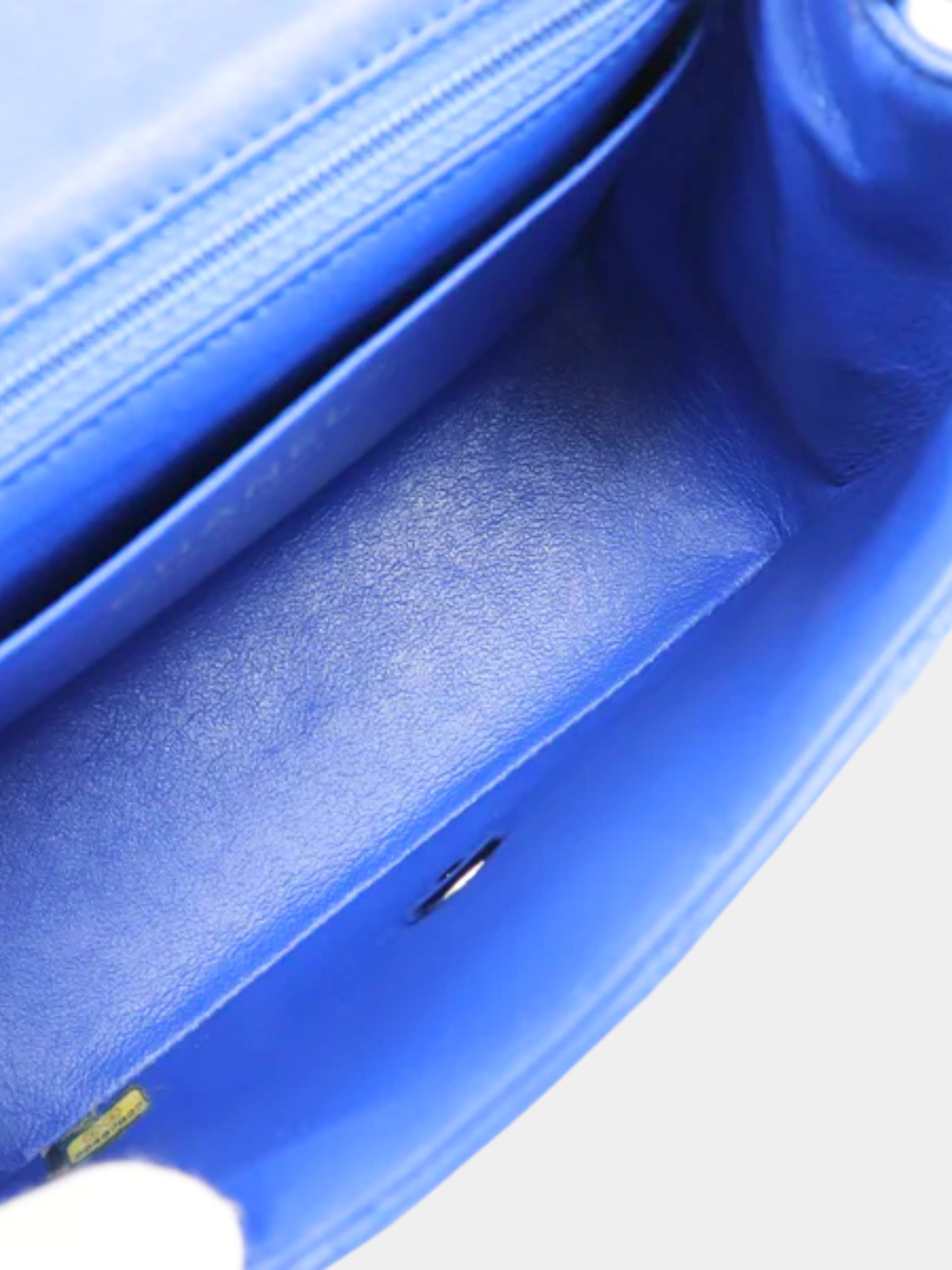 Chanel 2016 Blue Matelasse Turnlock Chain Shoulder Bag - Image 3