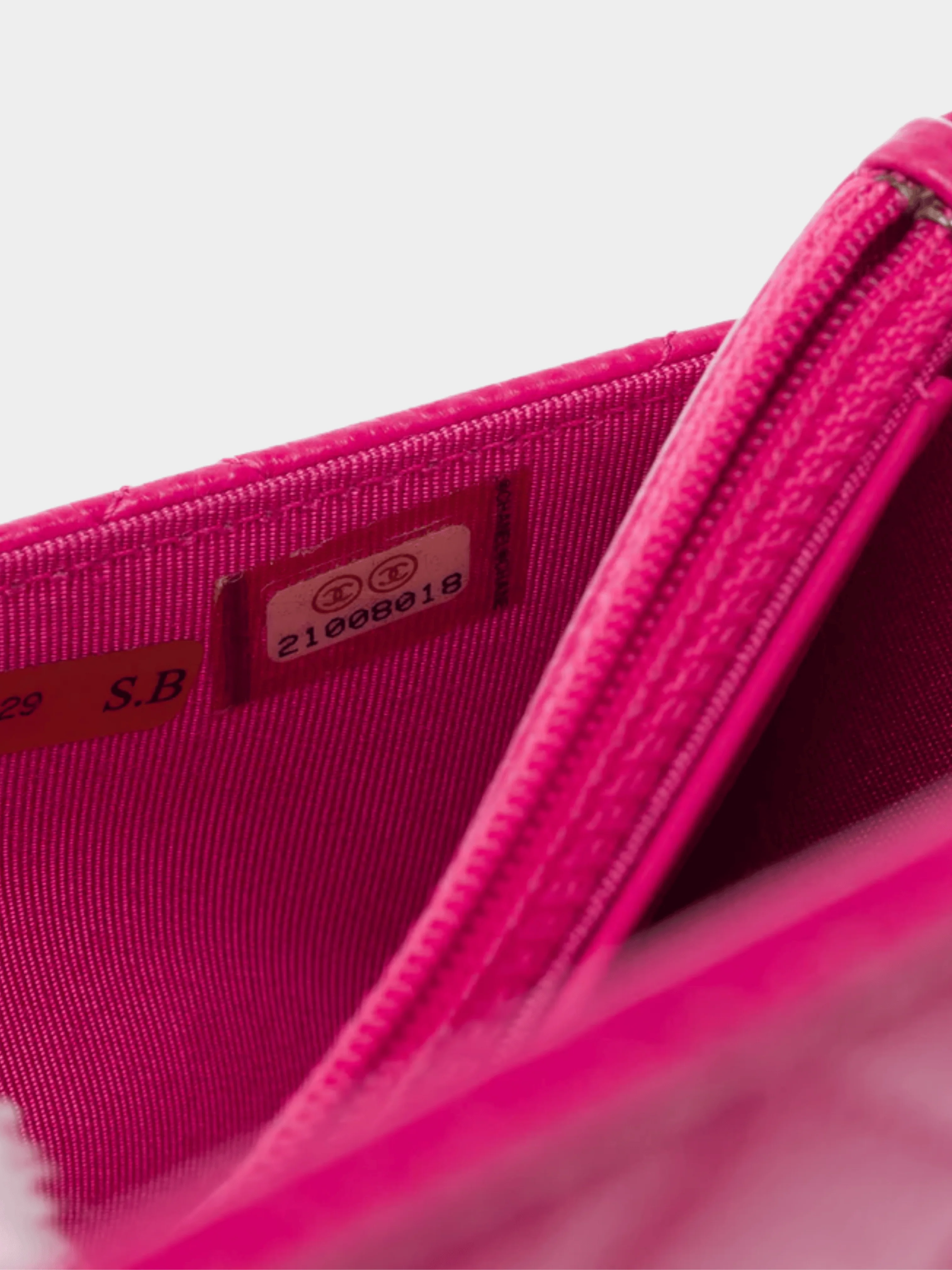 Chanel 2016 Hot Pink Leather Wallet on Chain Bag - Image 5