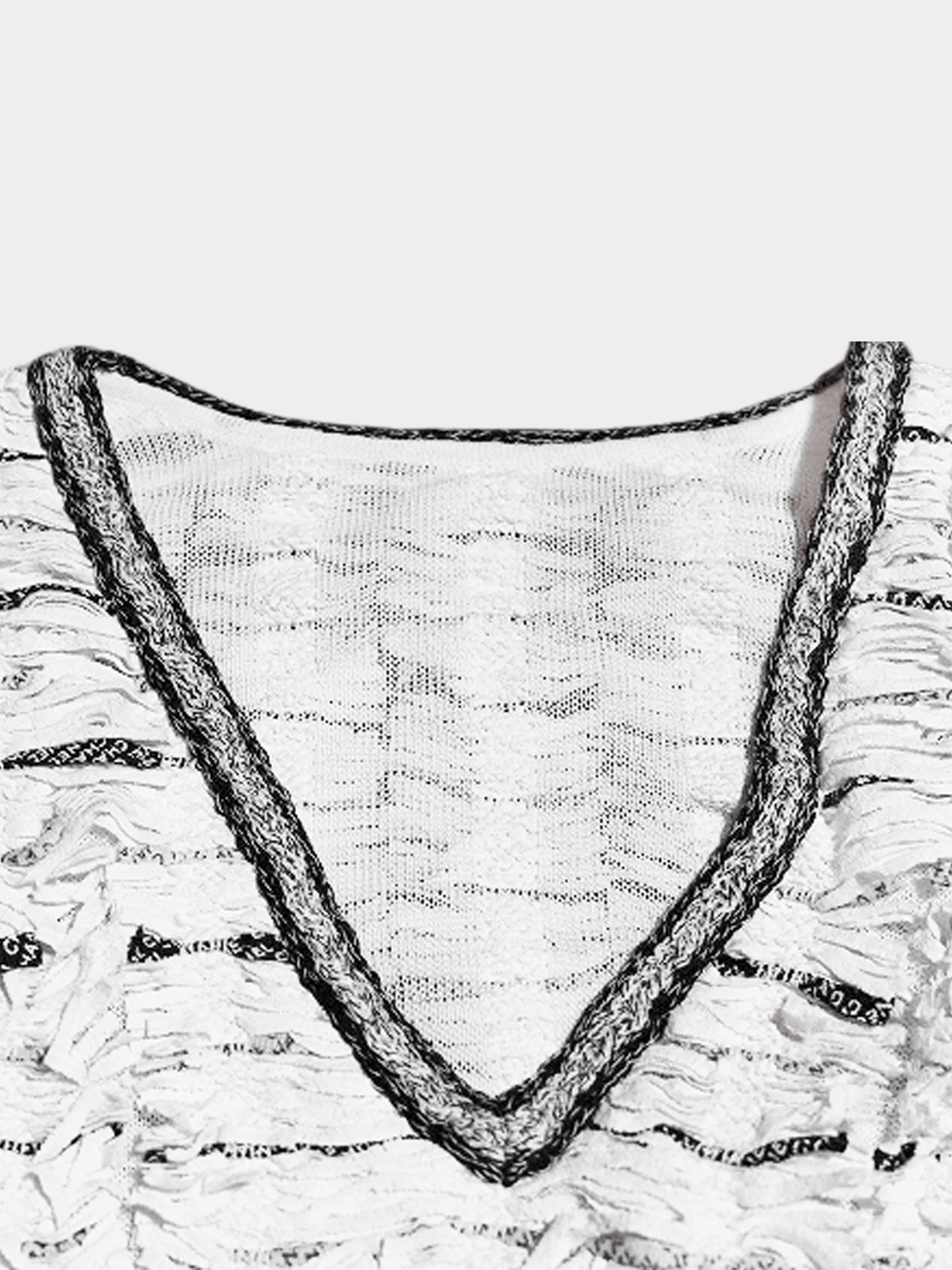 Chanel 2018 Black and White Fringe Top - Image 2