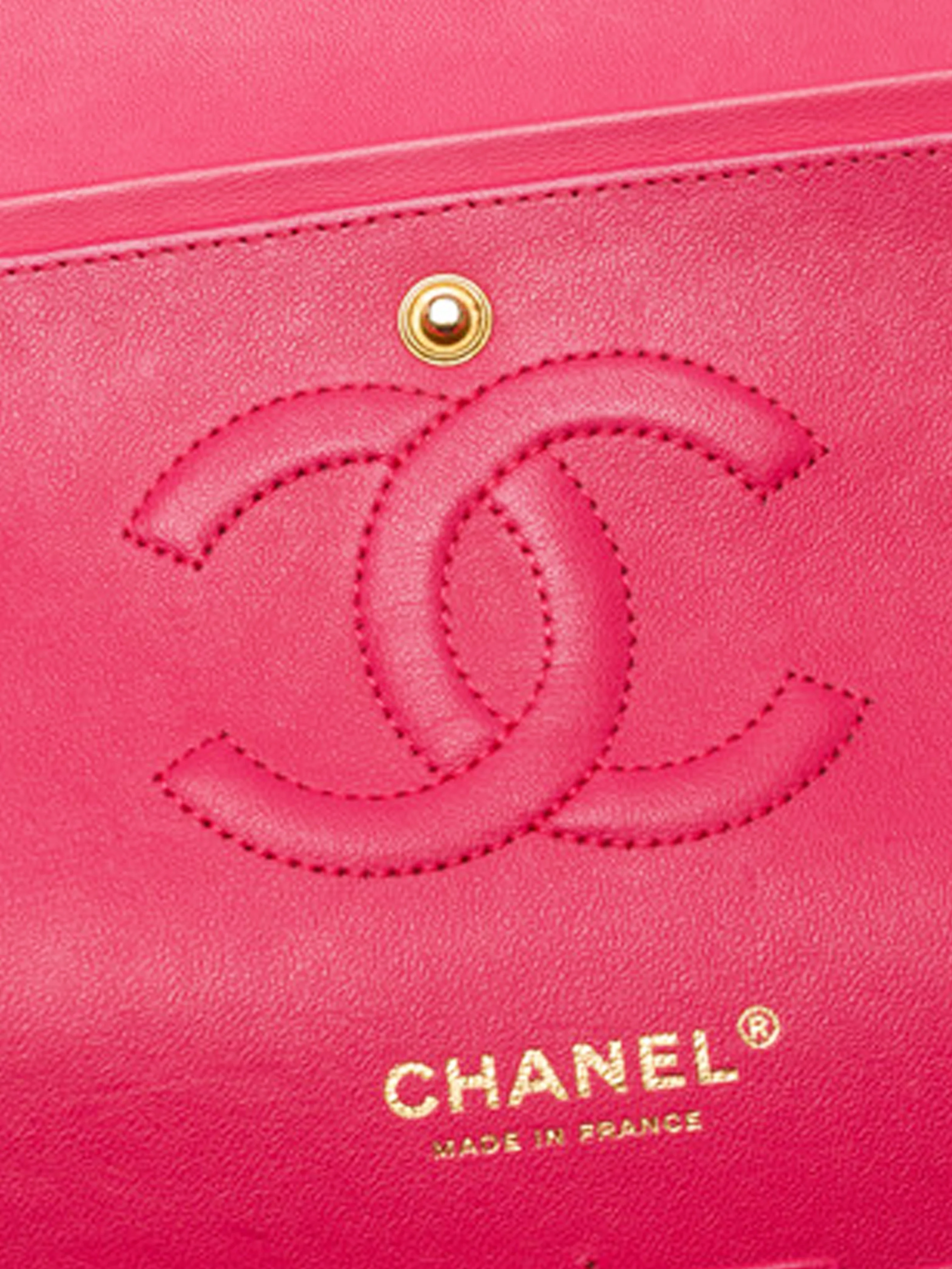 Chanel 2019 Limited Edition Pink Leather "Lucky Charms" Studded Medium Flap Bag - Image 3