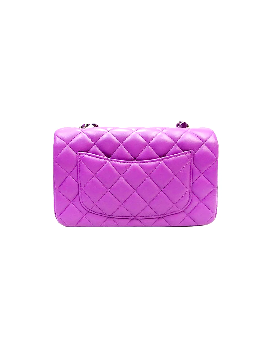 Chanel 2019 Purple Lamb Leather Flap - Image 2