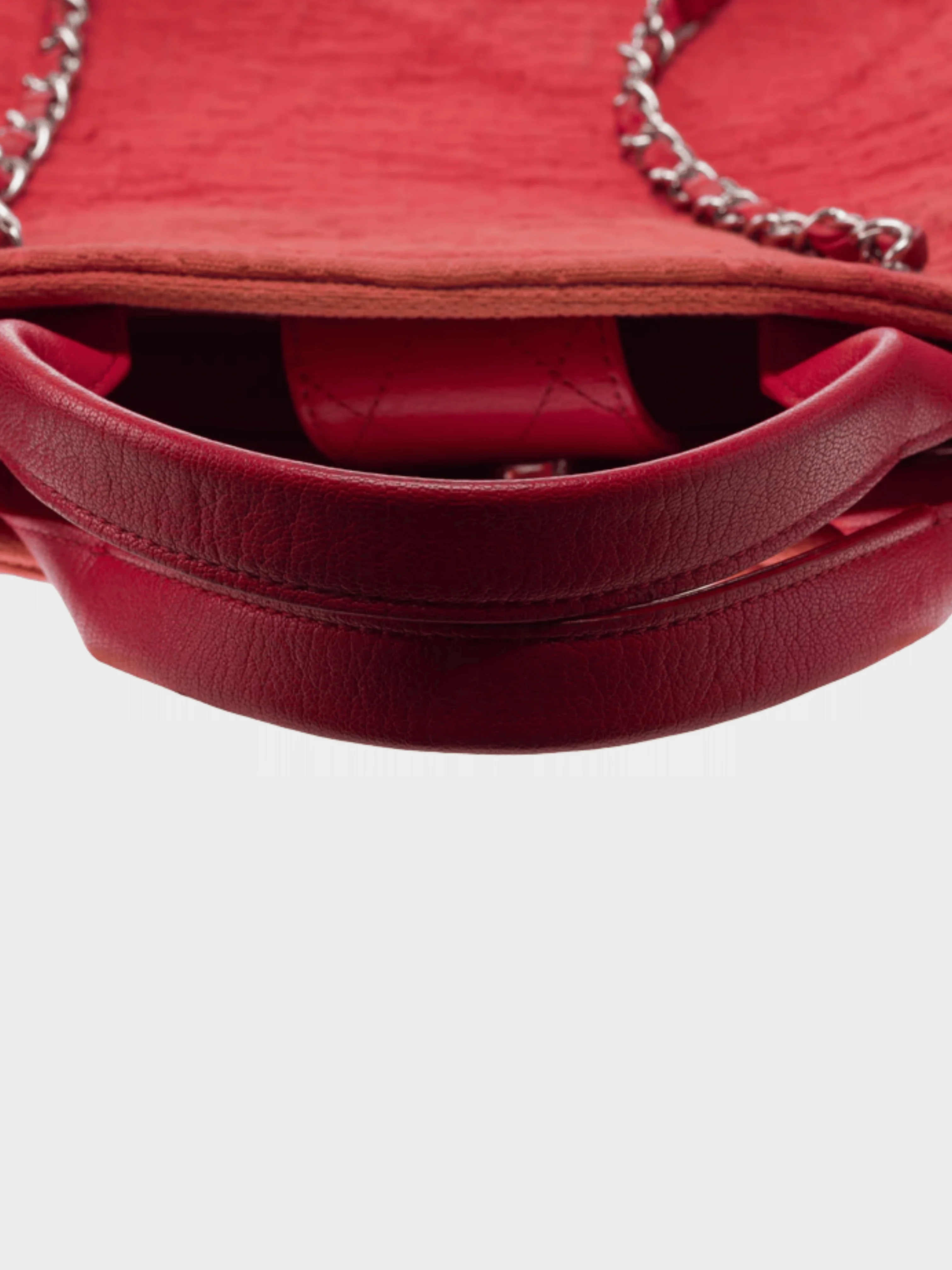 Chanel 2019 Red Orange Canvas Large Double Face Shopping Tote - Image 5