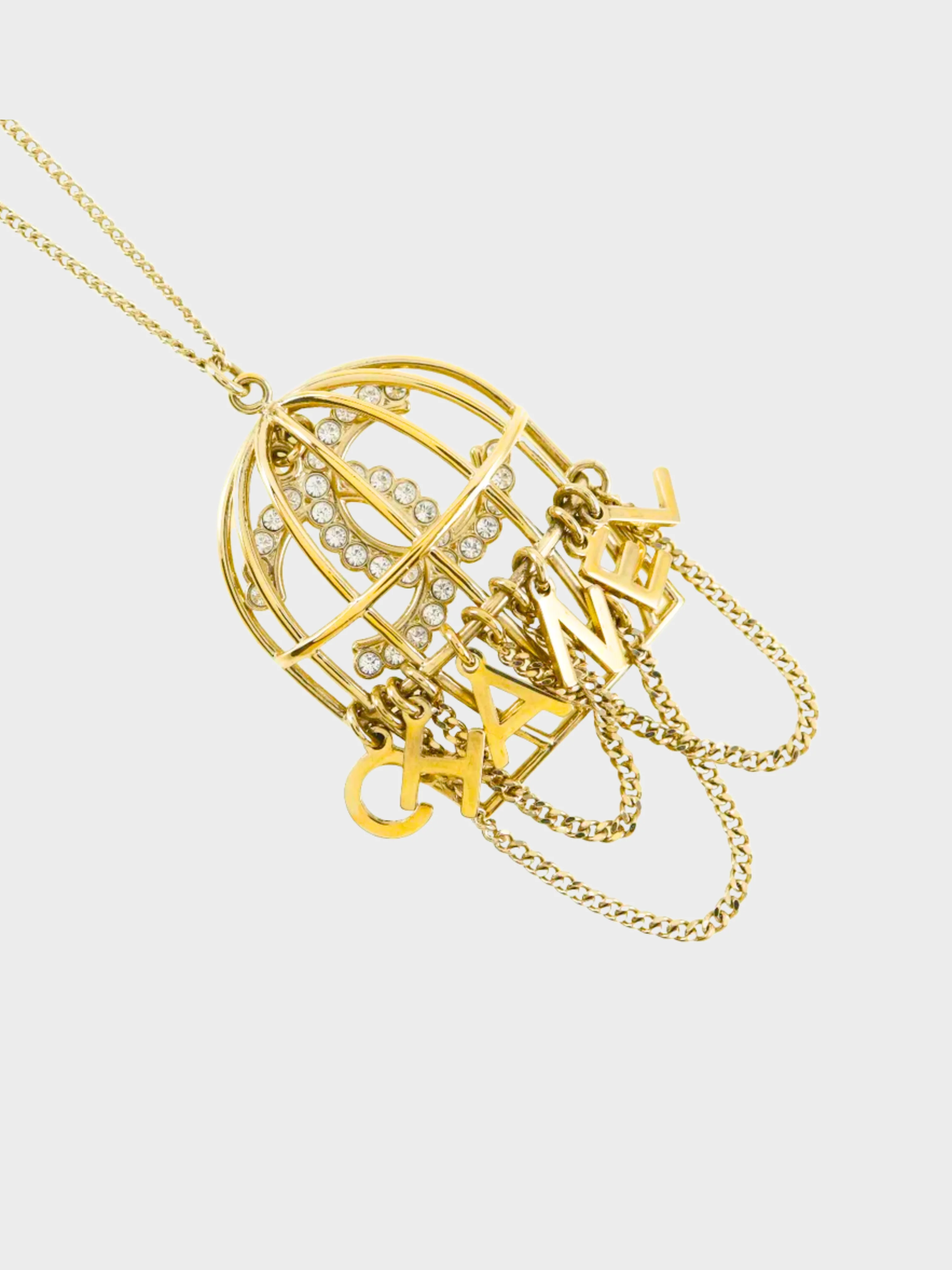 Chanel 2020 Gold Birdcage Metiers d'Art Necklace - Image 2