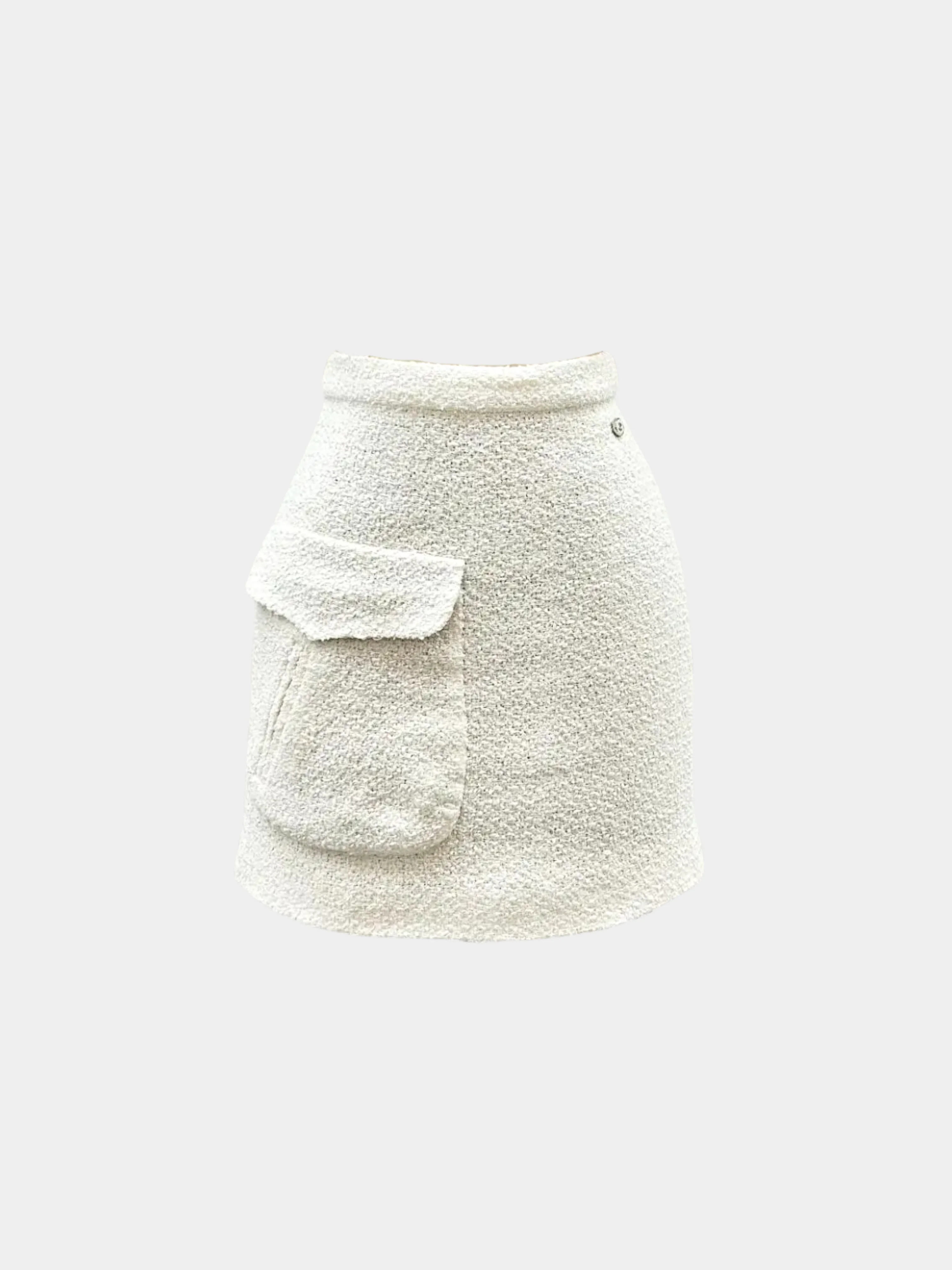 Chanel 2020 Ivory Tweed Mini Skirt