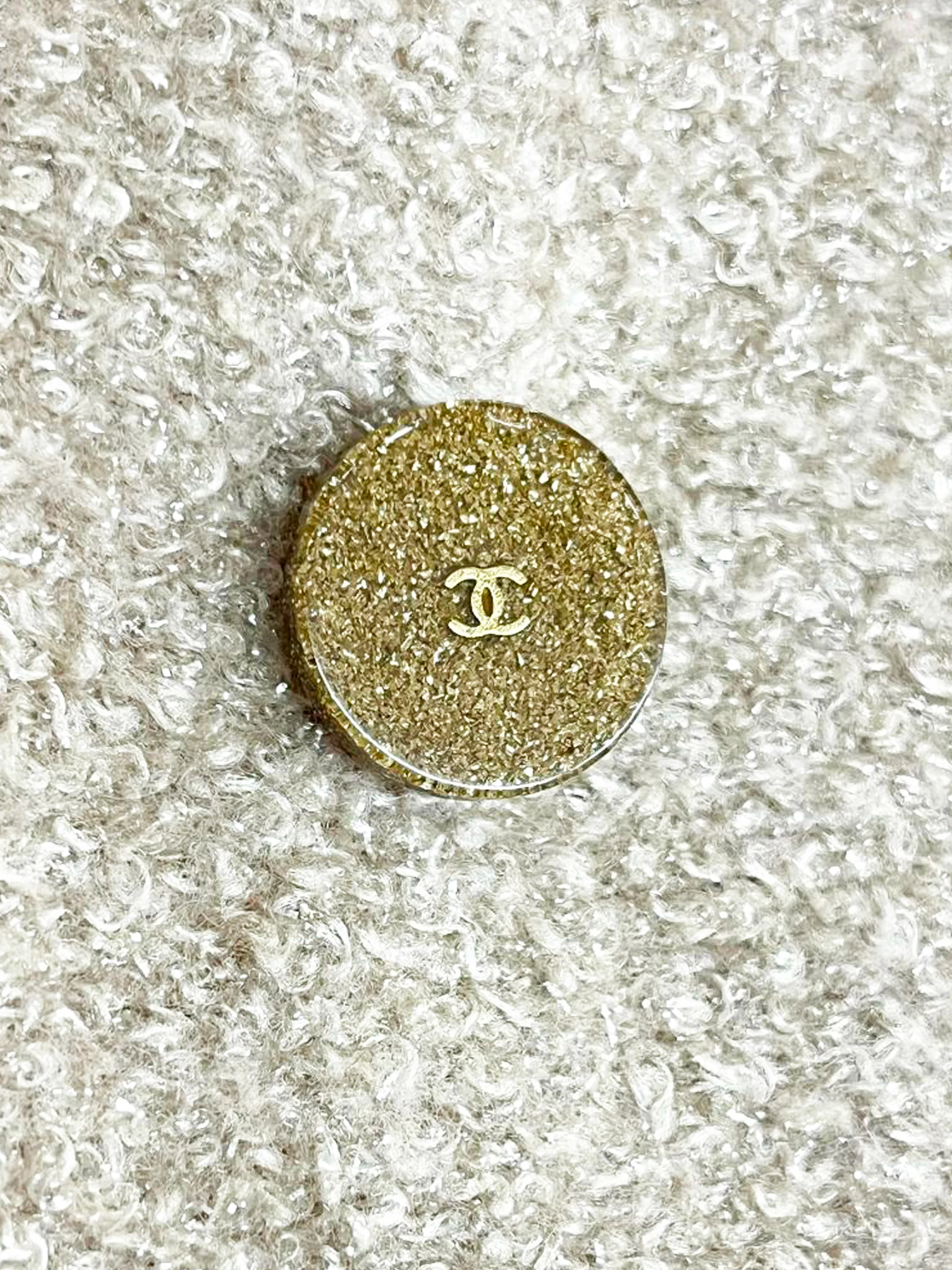 Chanel 2020s Beige Tinsel Wool Belted Coat - Image 5
